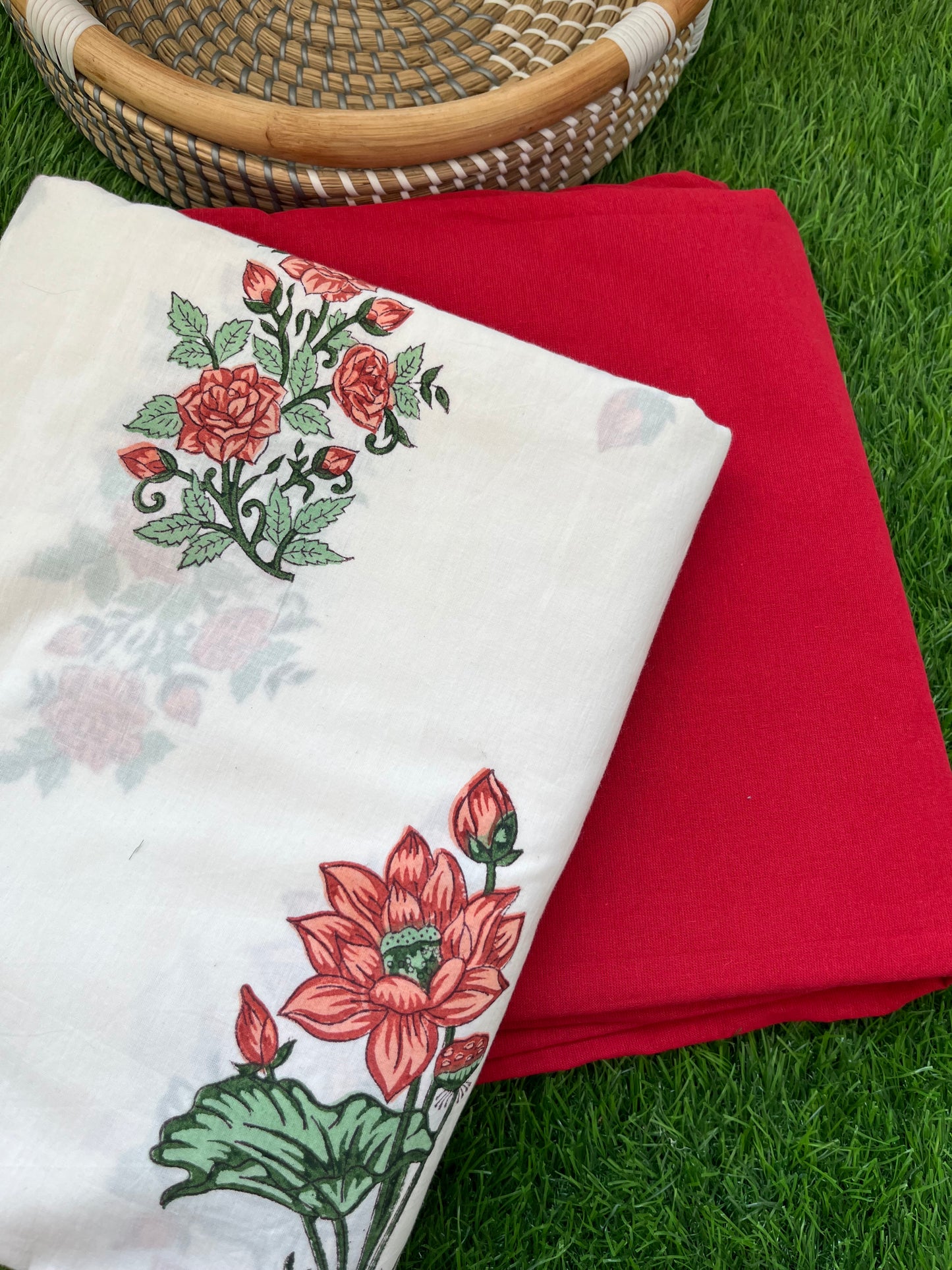 Kurta Bottom Co-Ord Set (Block Print)