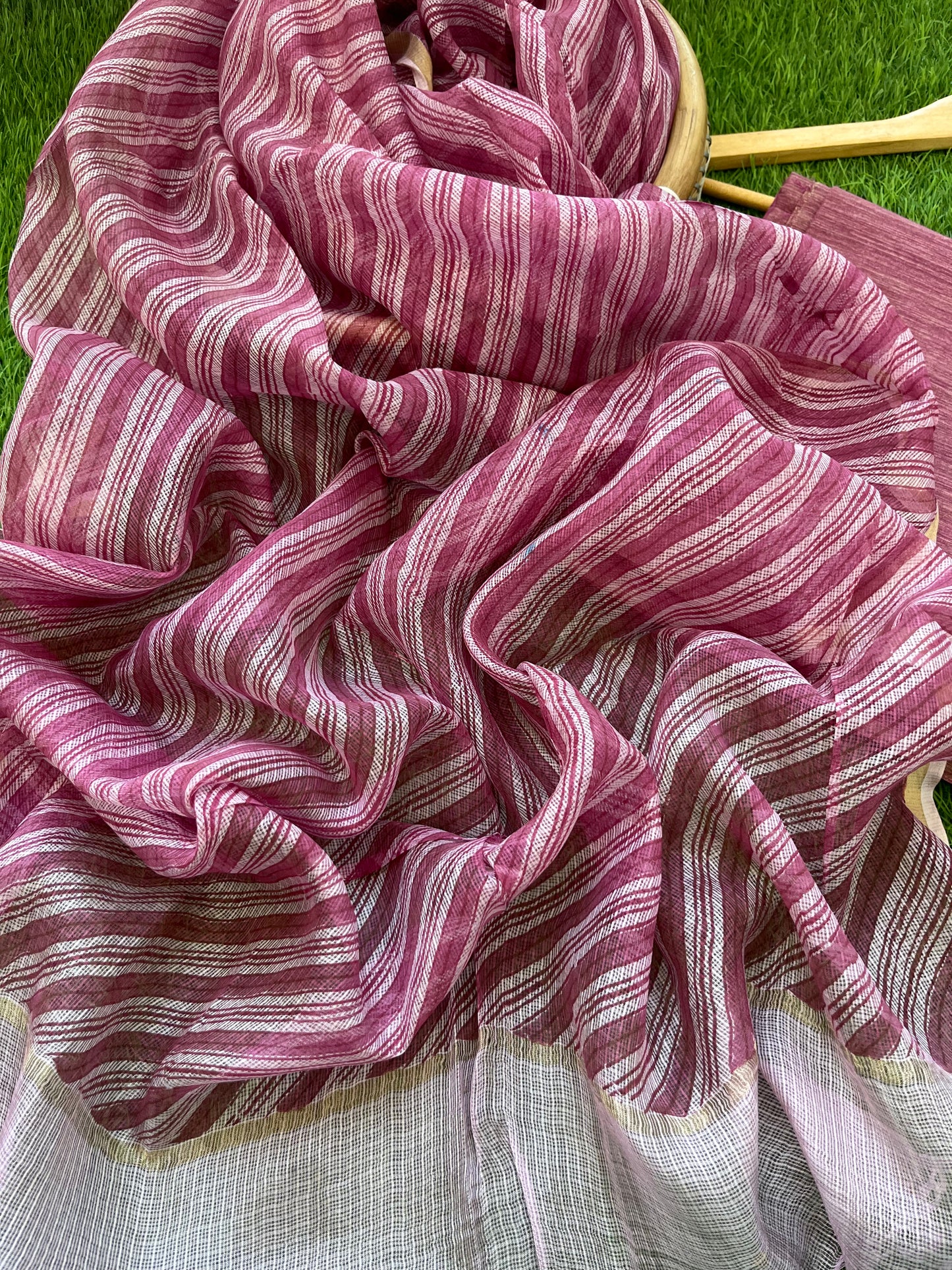 Cotton mangalgiri kurta fabric kota silk dupatta