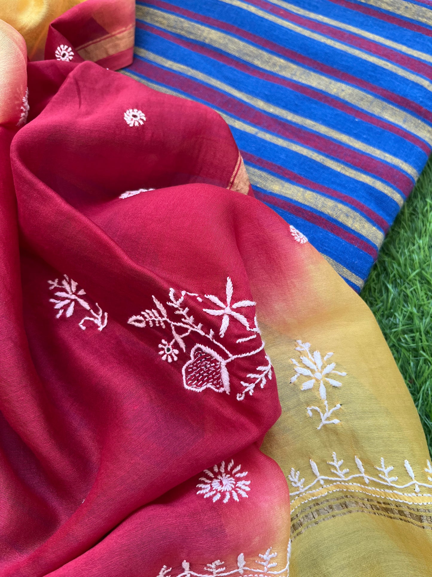 रोज़ाना  :Chanderi Chikankari Dupatta with kala cotton kurta Fabric