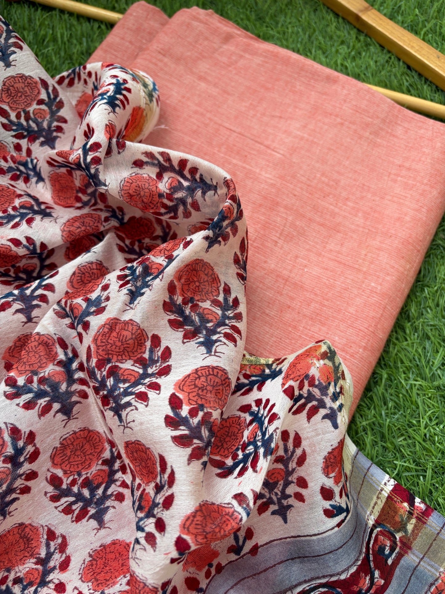 Khadi kurta fabric chanderi dupatta