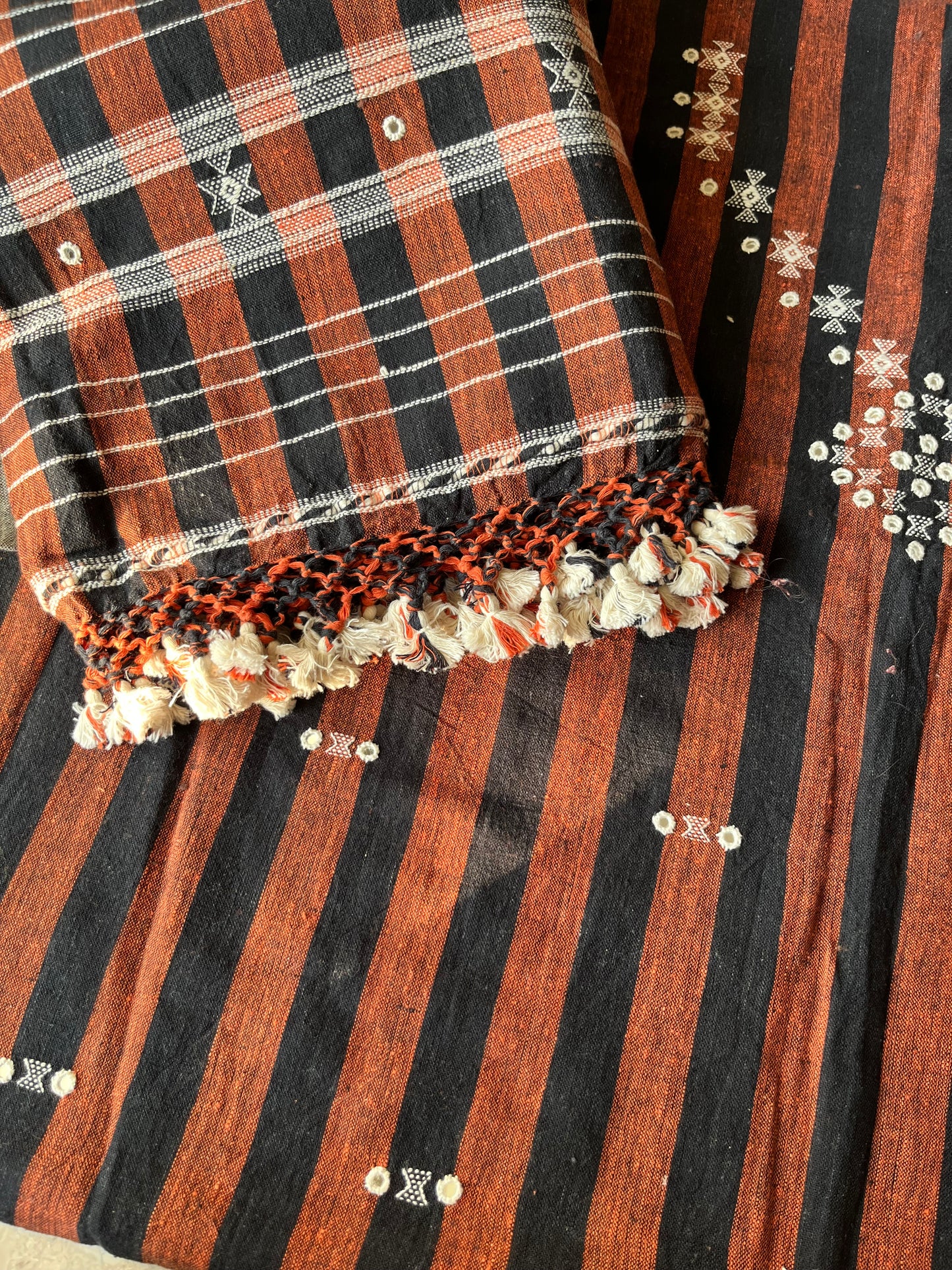 Handwoven organic kala Cotton kurta bottom dupatta