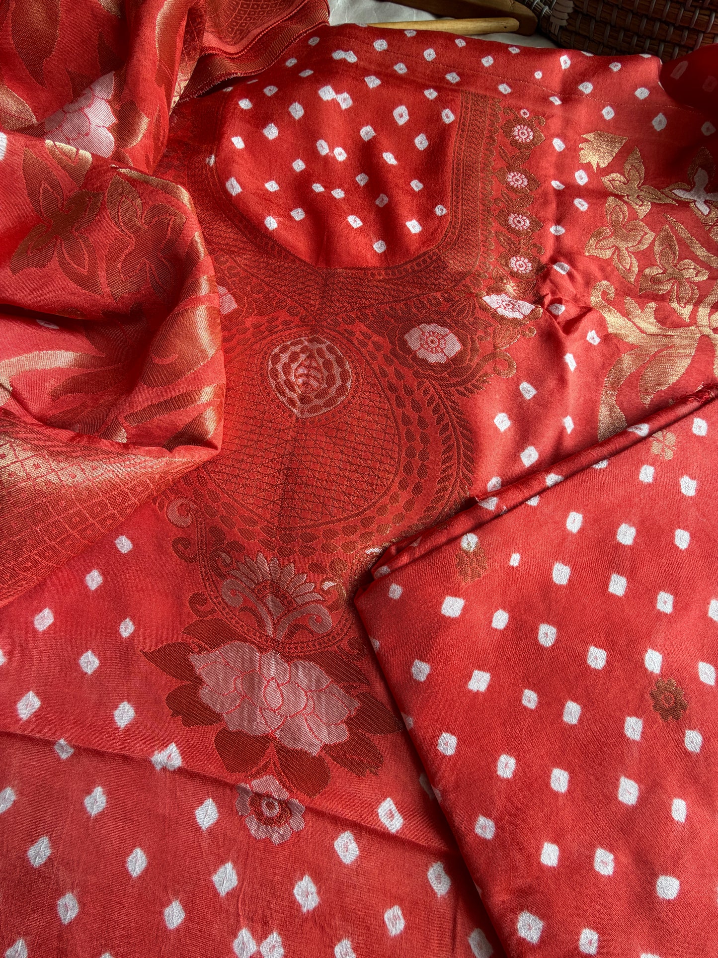 Modal Bandhani kurta bottom dupatta