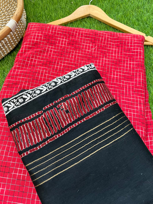 रोज़ाना  :Chanderi Chikankari Dupatta with cotton kurta bottom Fabric