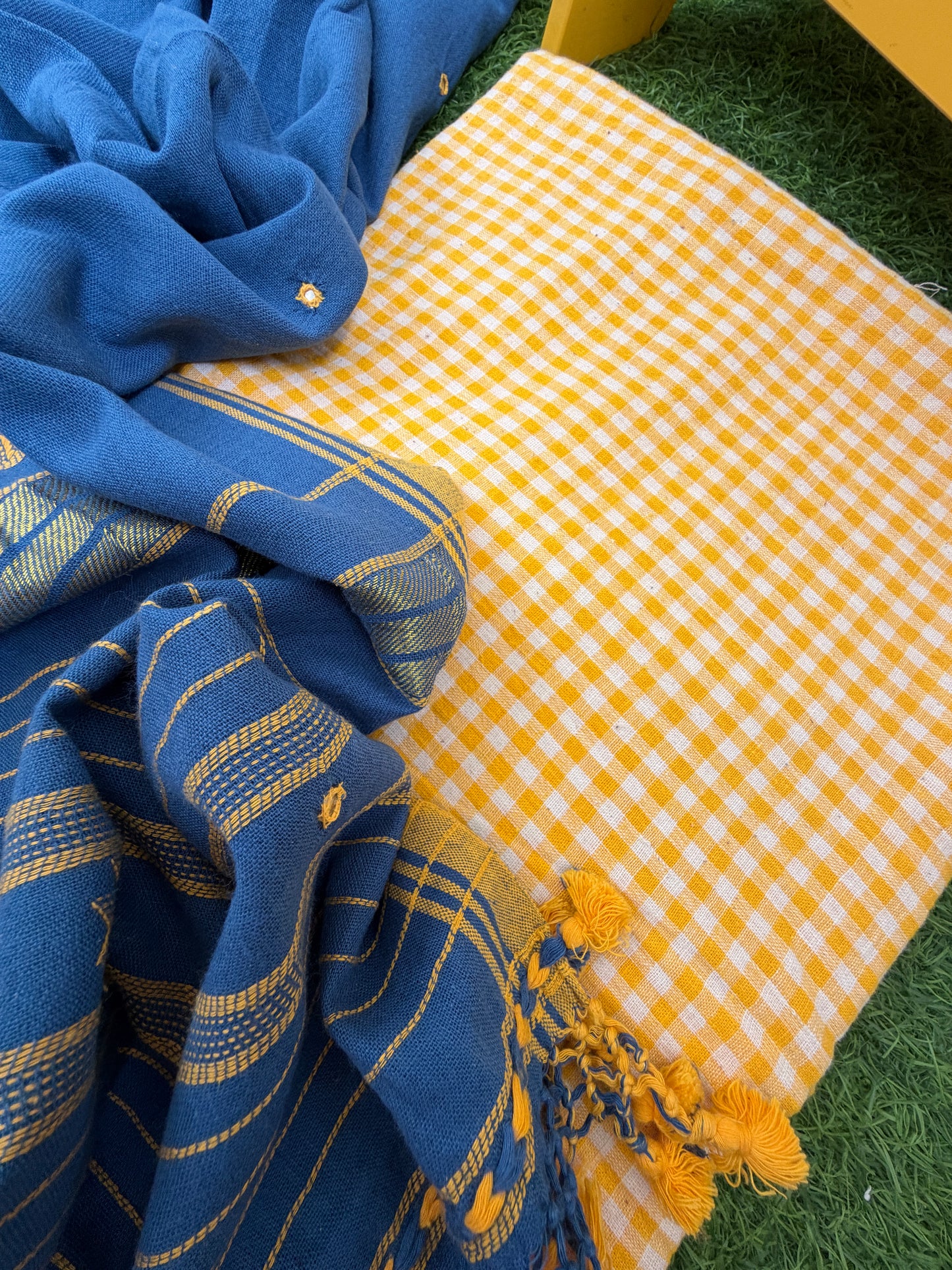 Kala Cotton check Kurta and dupatta