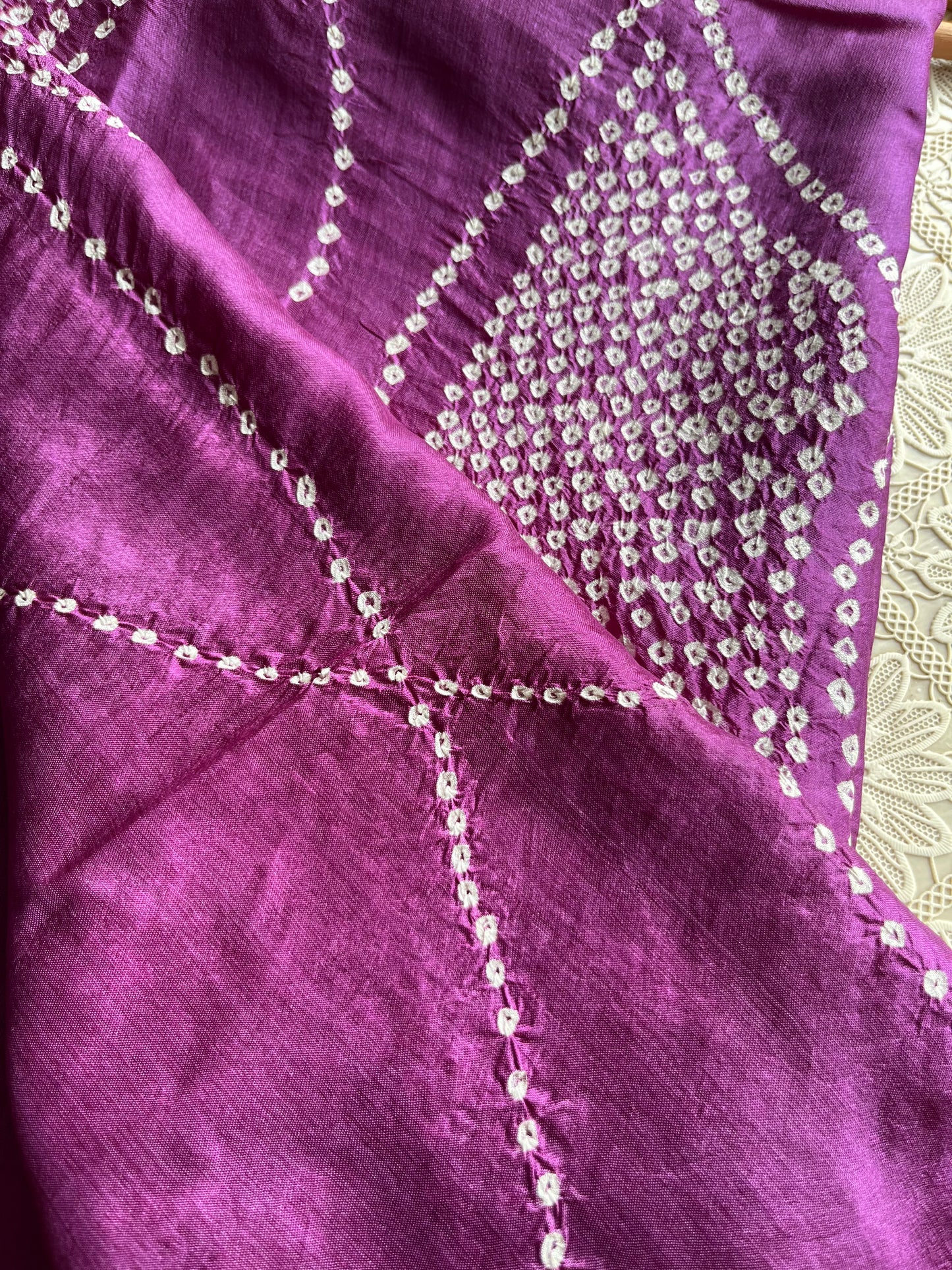 Mulberry Silk bandhani kurta