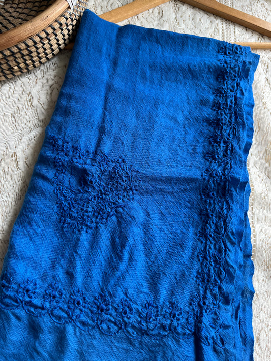 Pure wool chikankari shawl