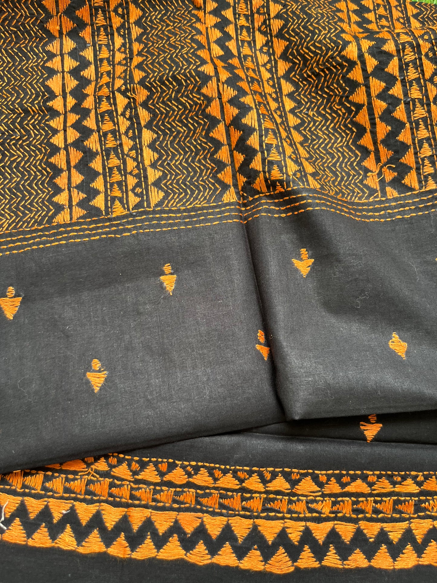 Handwoven Cotton Kantha Kurta Dupatta