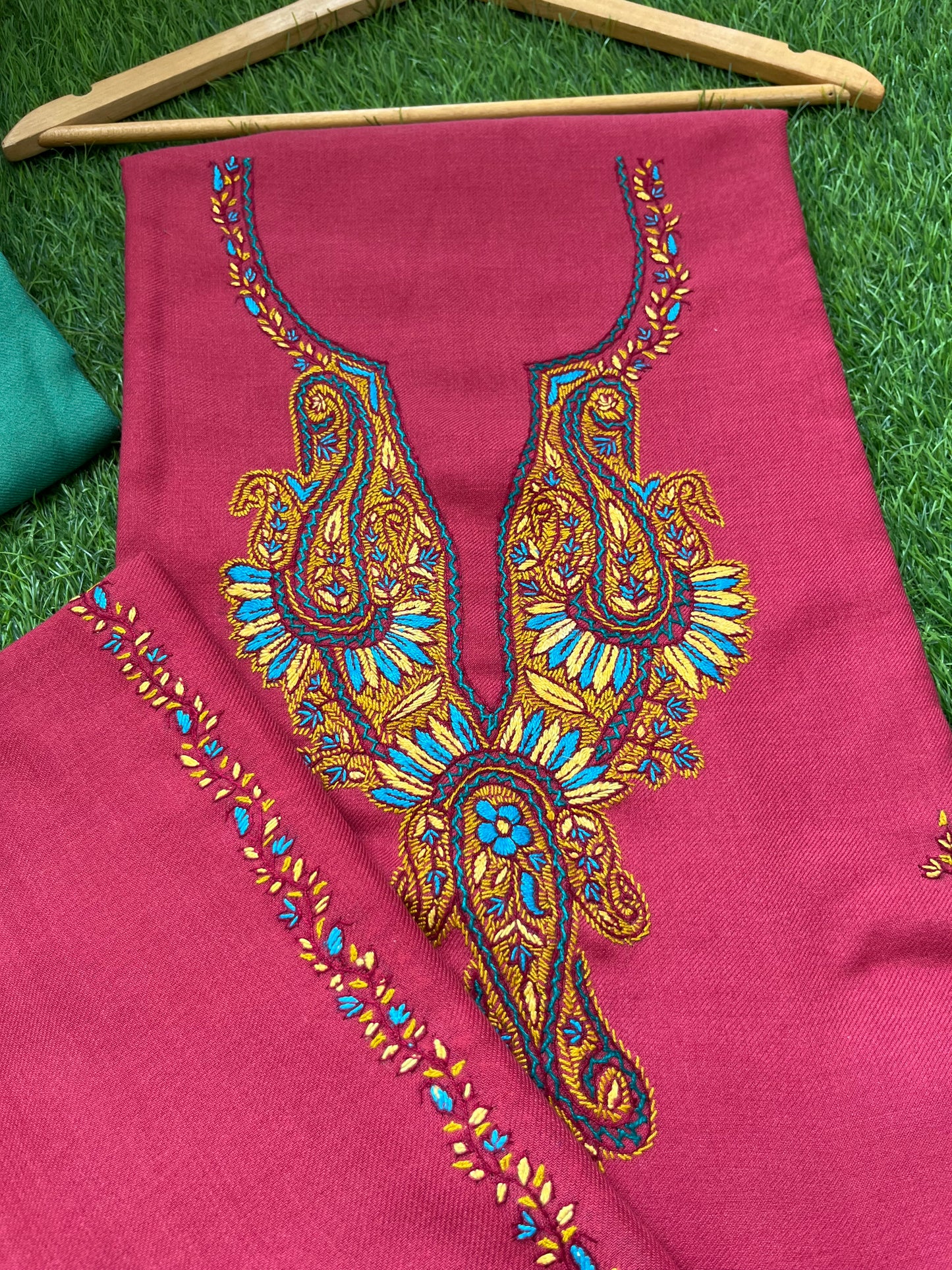 Woollen hand embroidered suit
