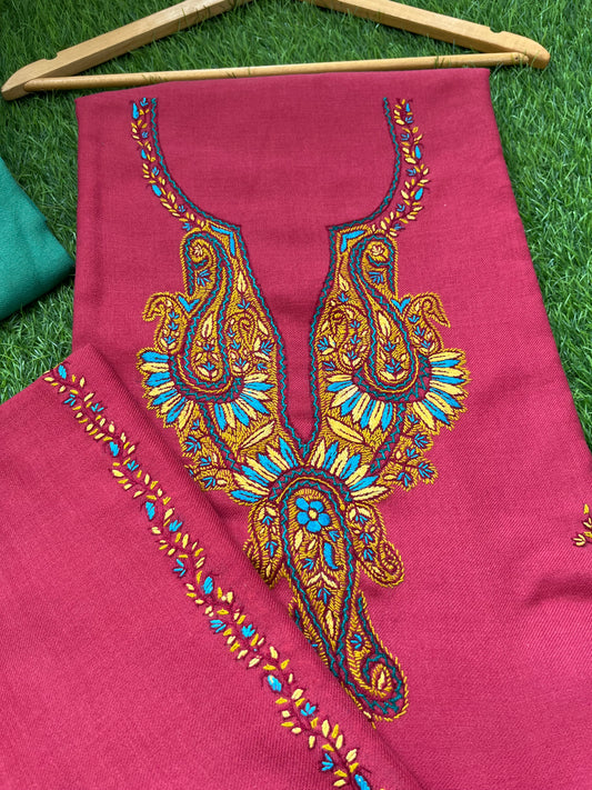 Woollen hand embroidered suit
