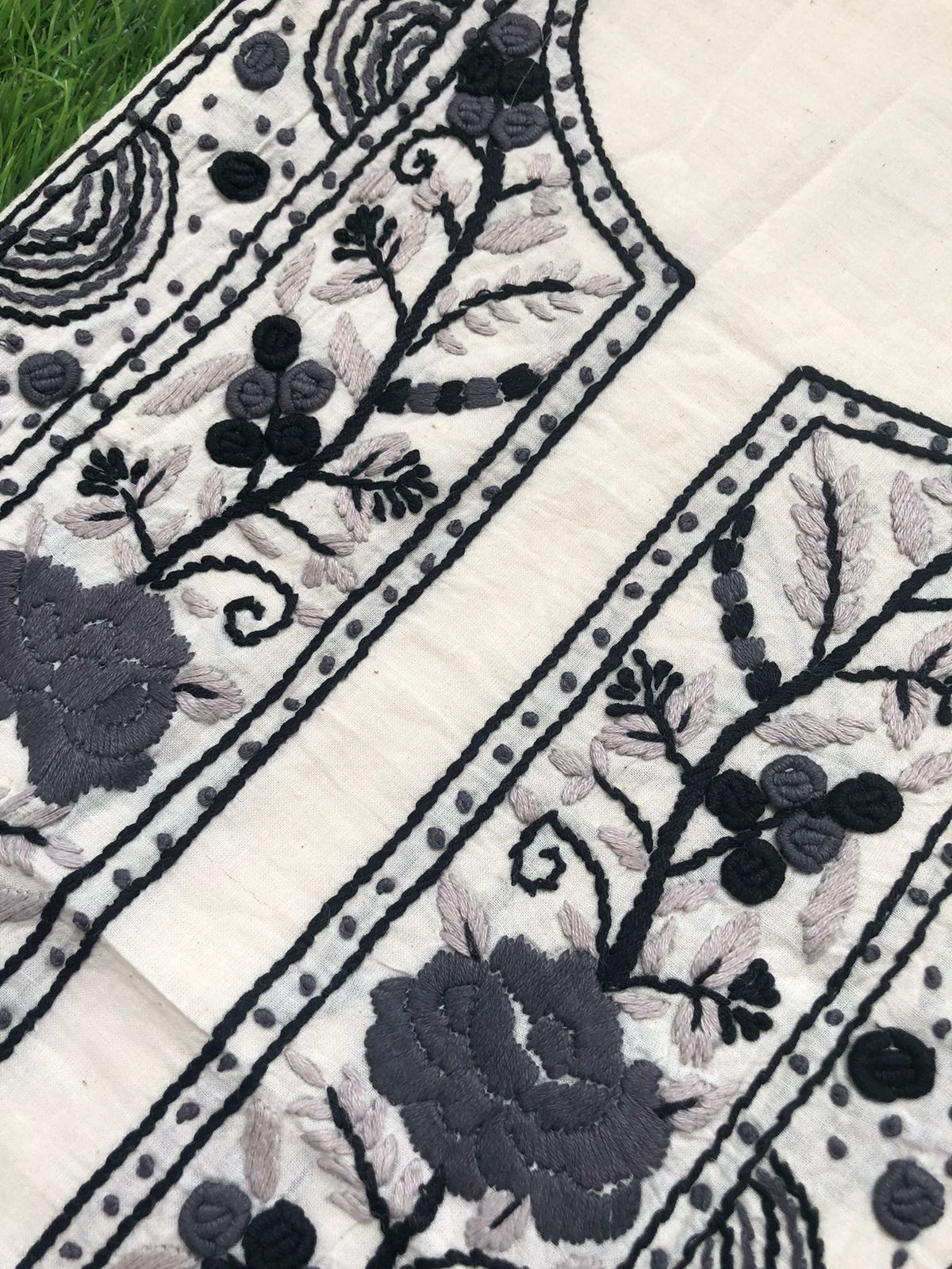 Handwoven Cotton embroidered kurta