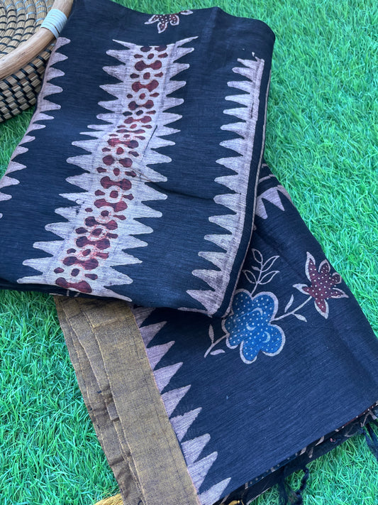 Linen Ajrakh Kurta and dupatta