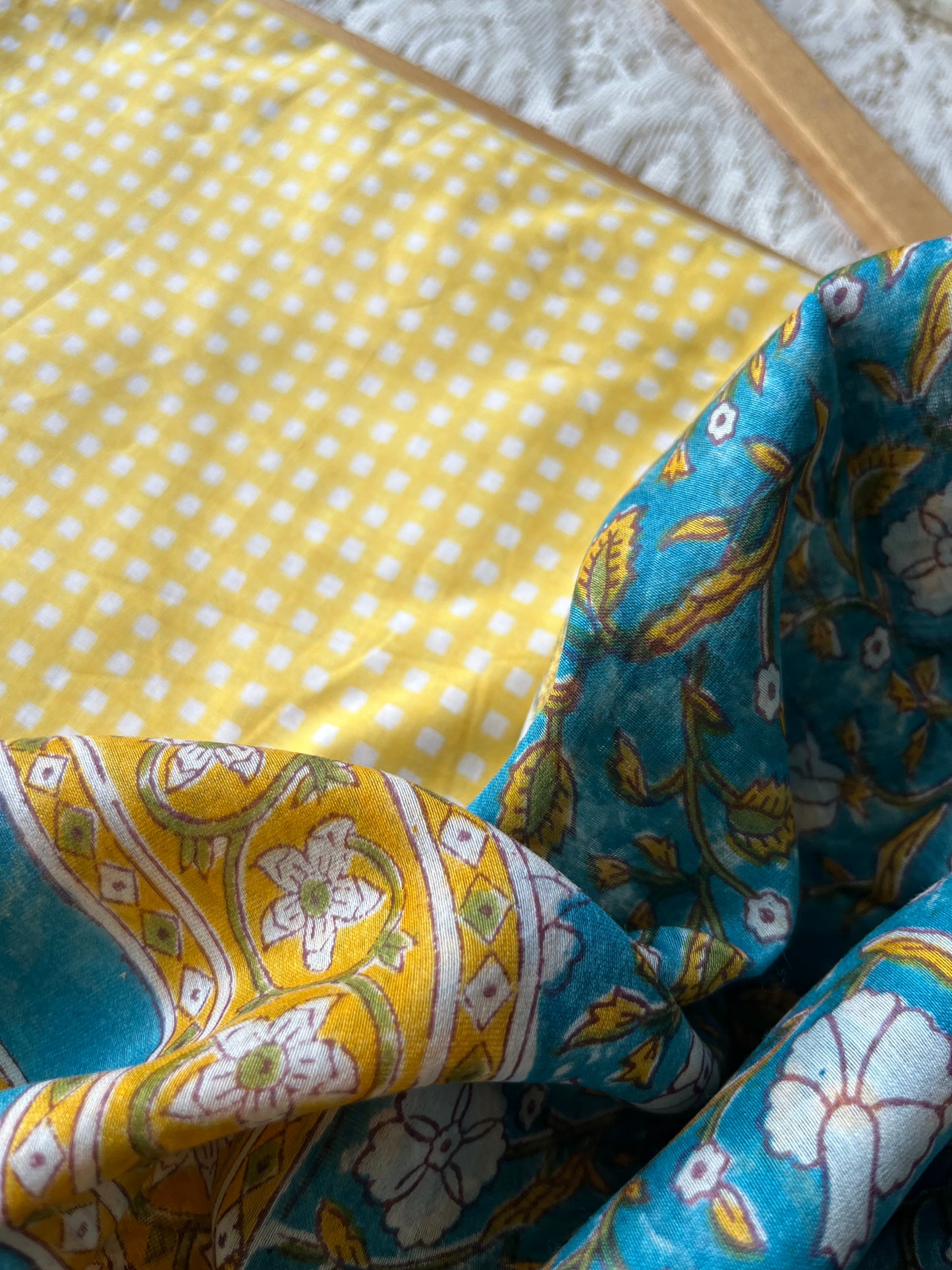 Cotton kurta bottom chanderi dupatta