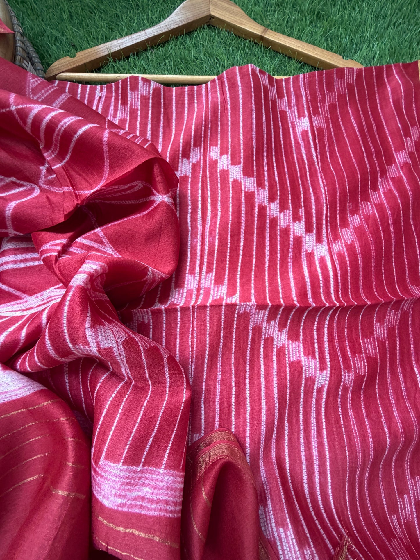 Chanderi Shibori kurta dupatta