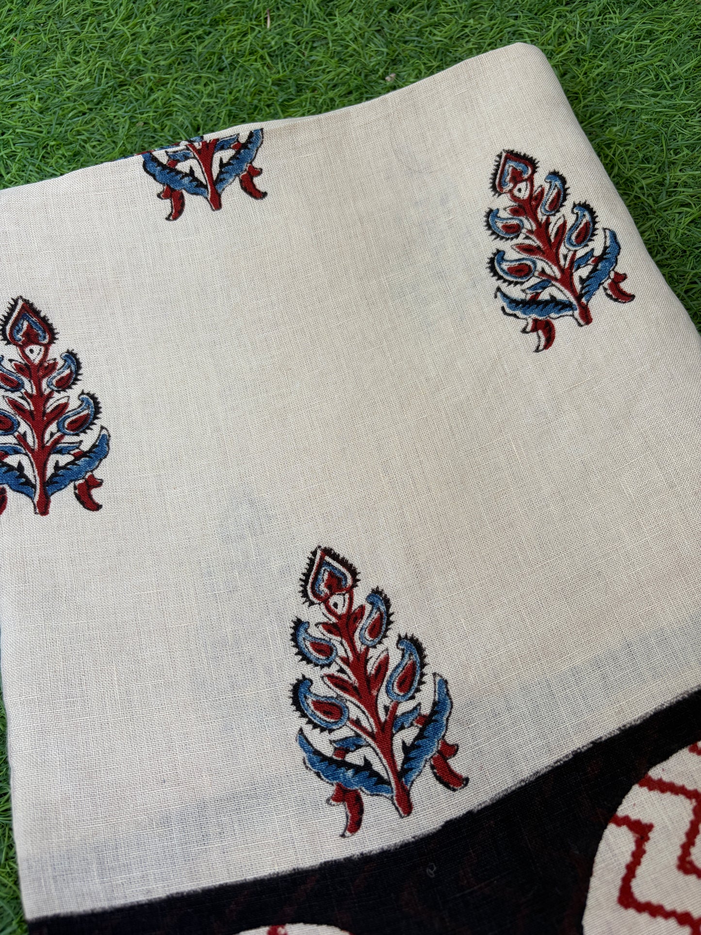 Linen Ajrakh Kurta