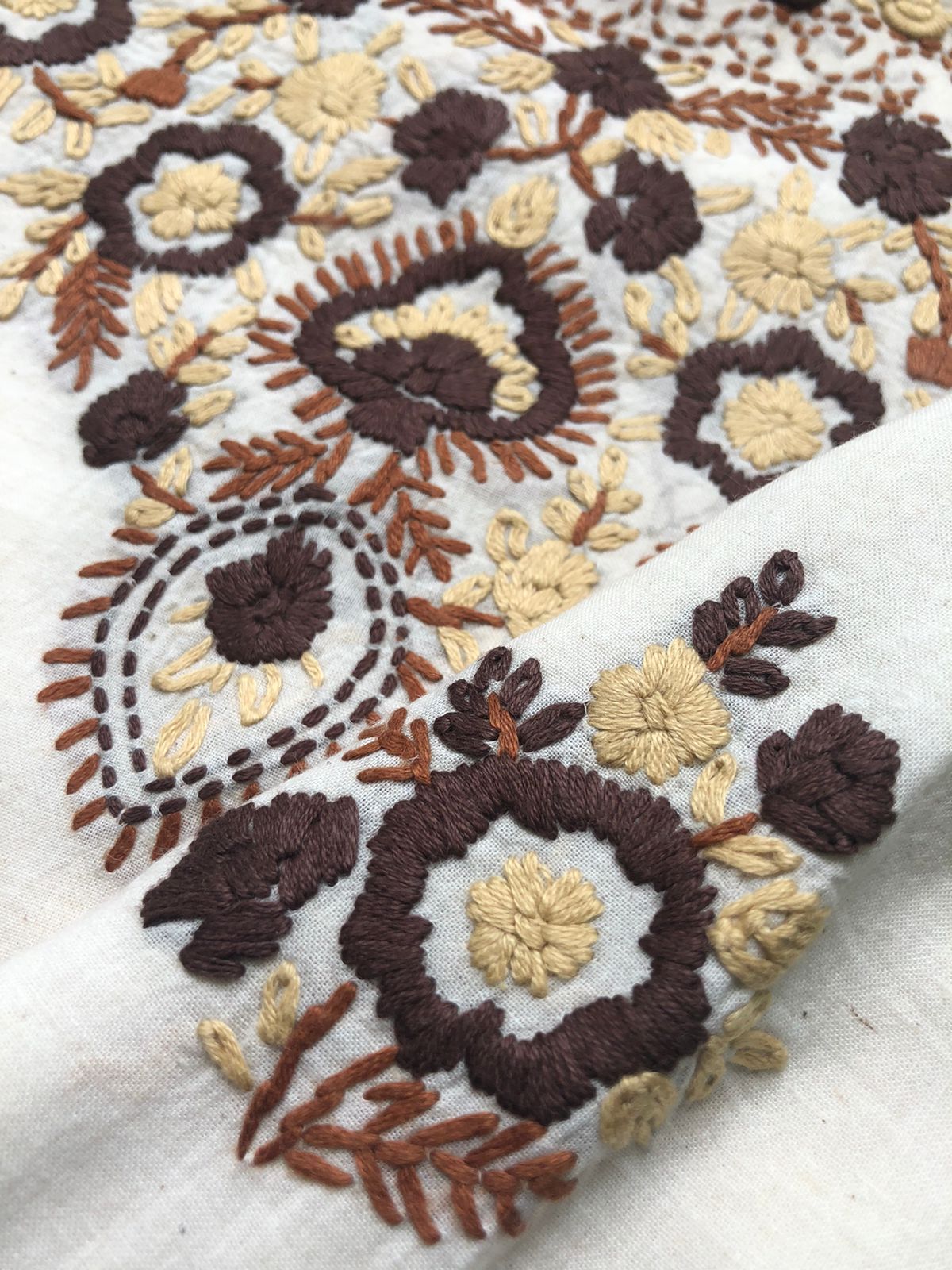 Handwoven Cotton embroidered kurta