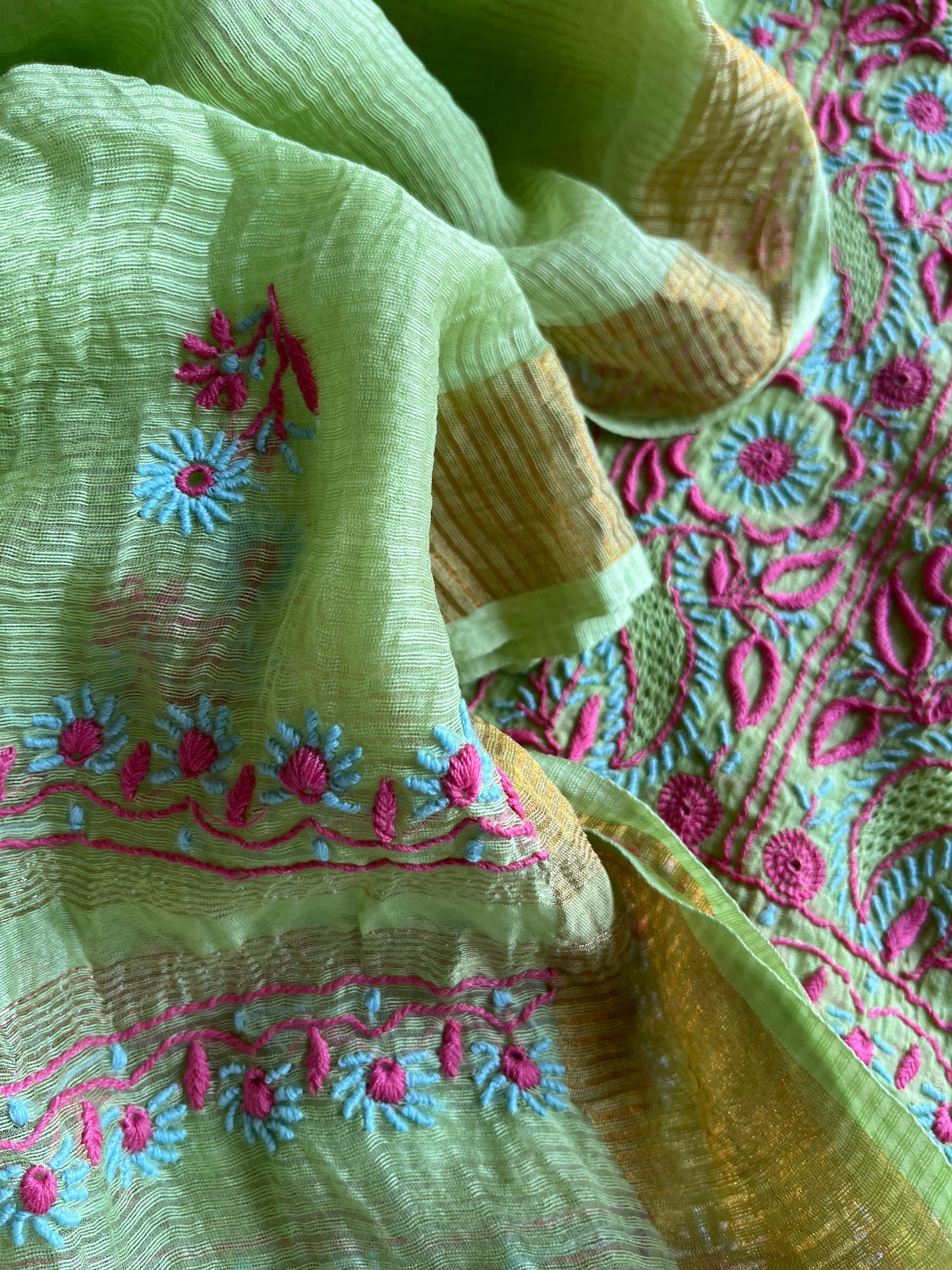 Chanderi Chikankari Kurta Dupatta