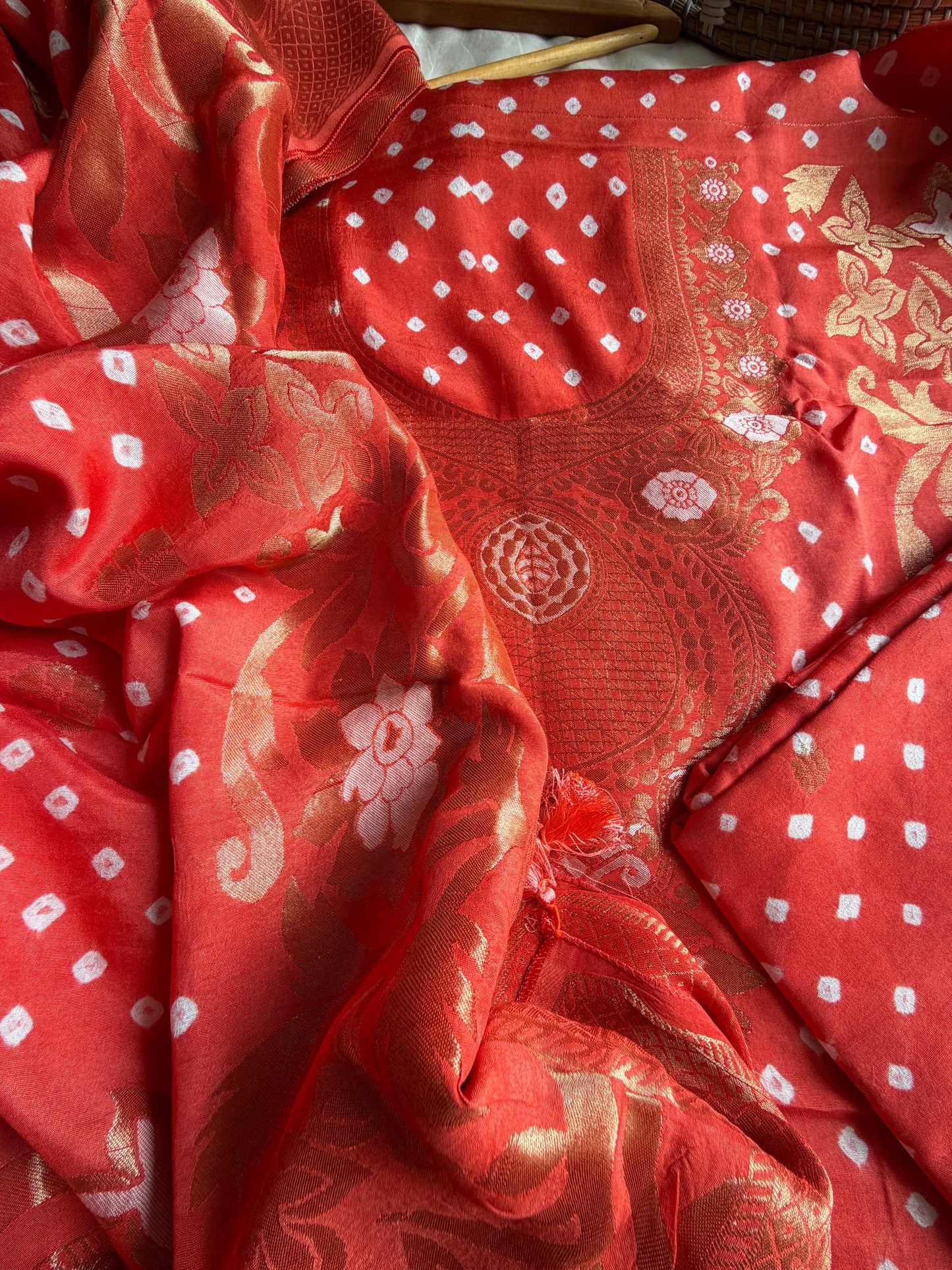 Modal Bandhani kurta bottom dupatta