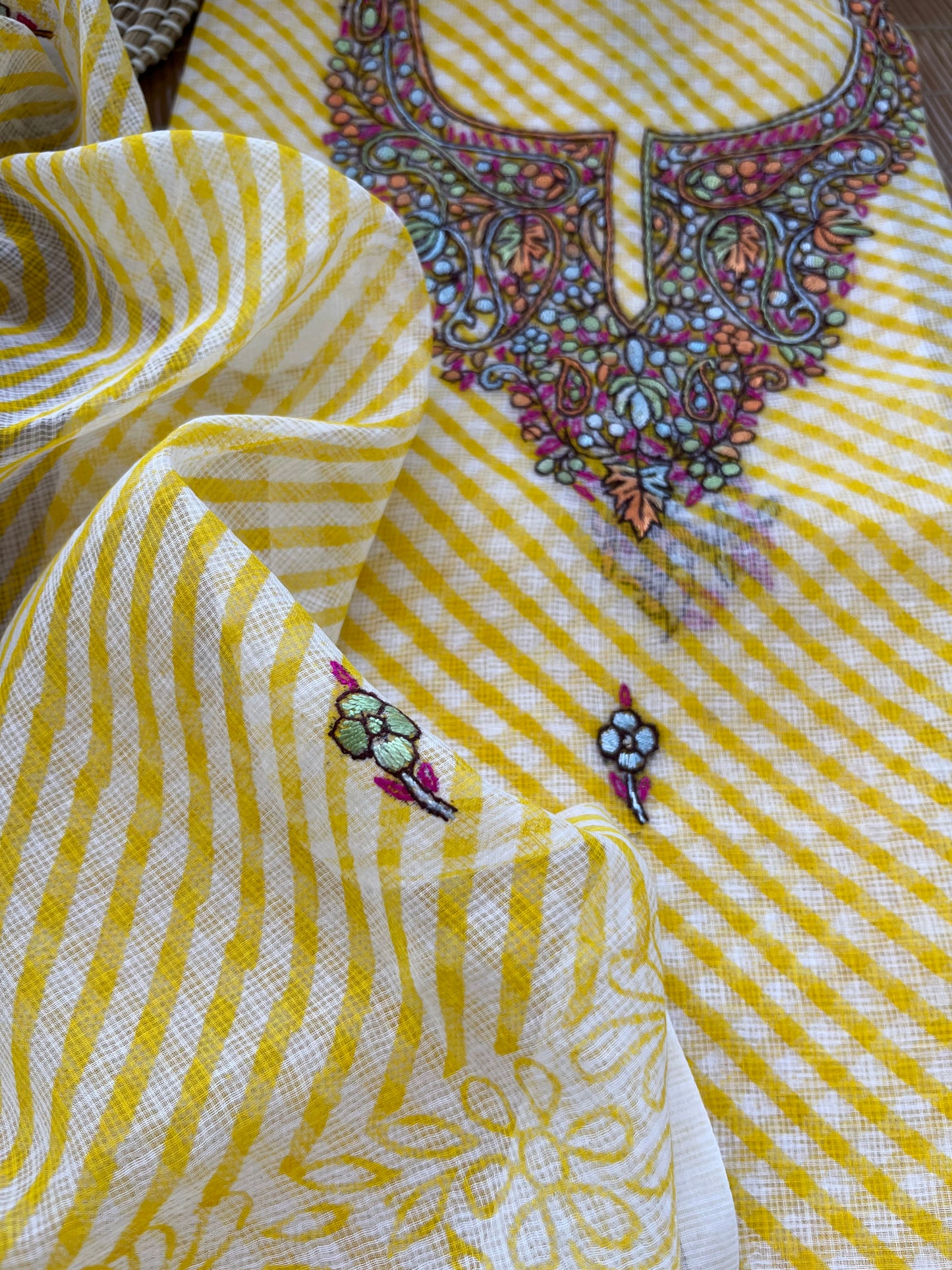 Kota kashmiri work kurta Dupatta