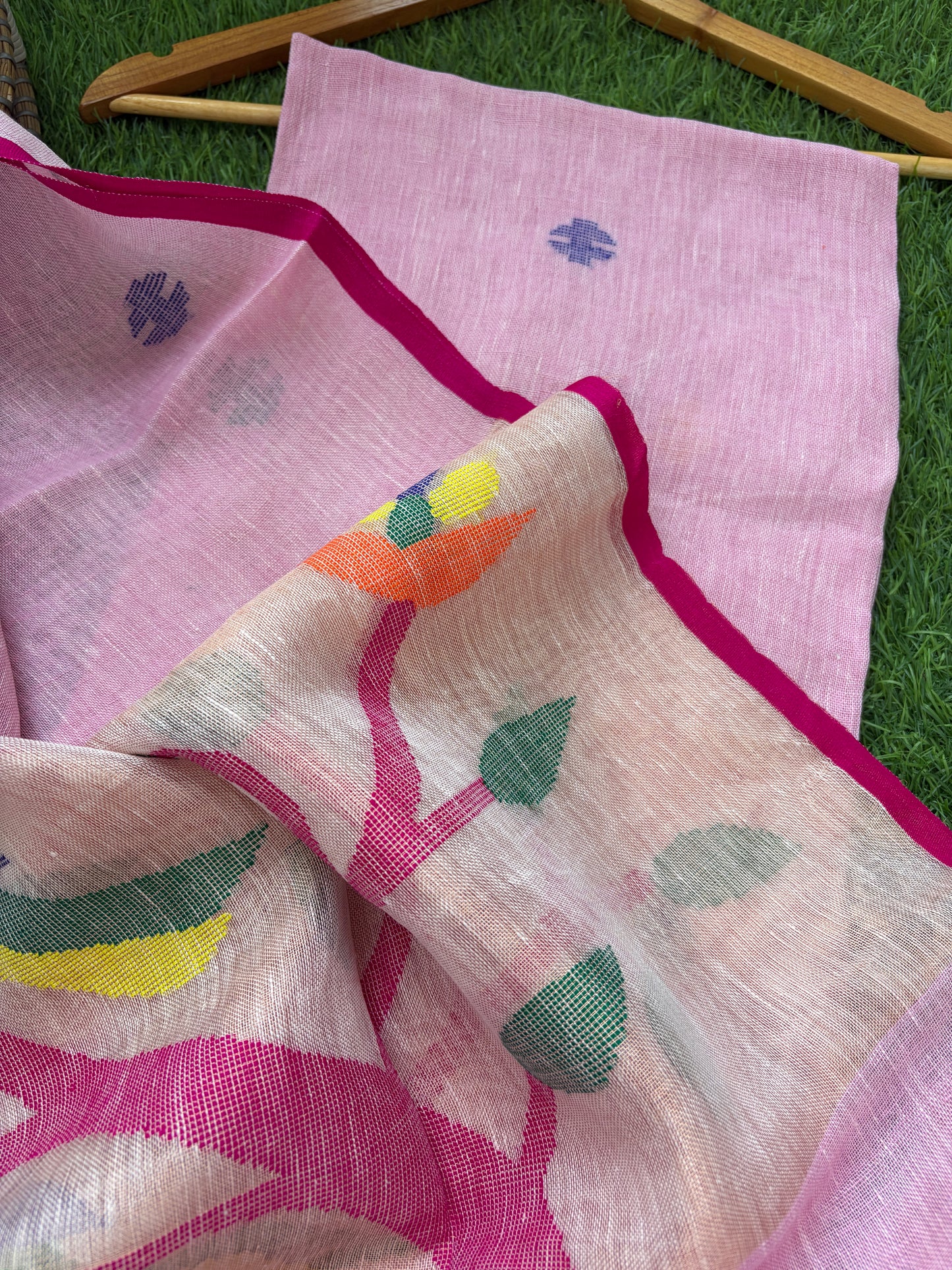 Linen Jaamdani kurta dupatta