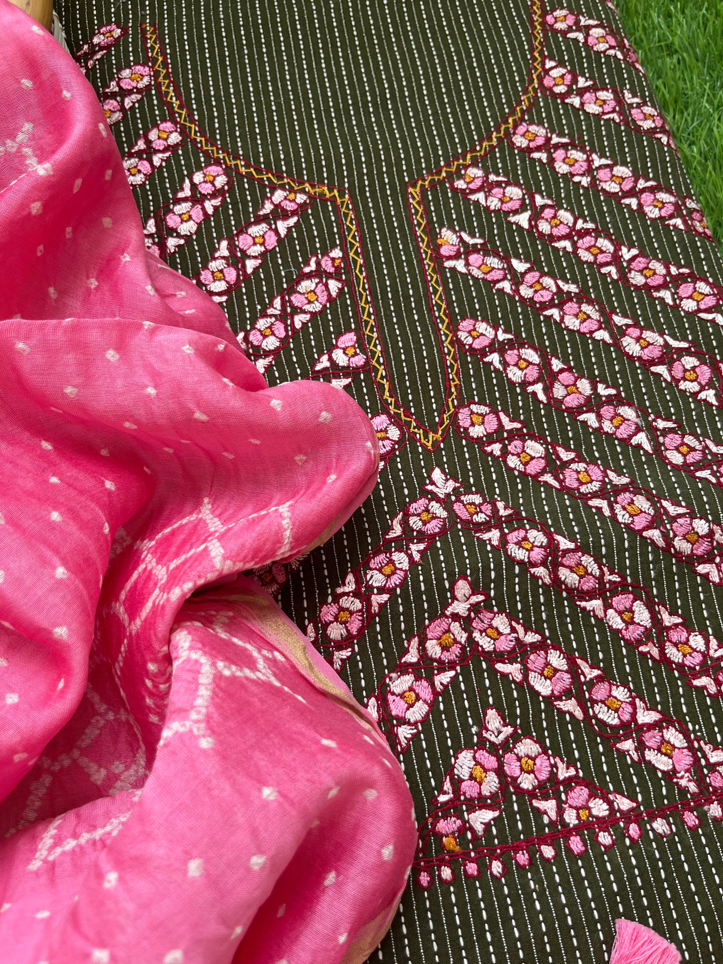 Cotton kashmiri work kurta