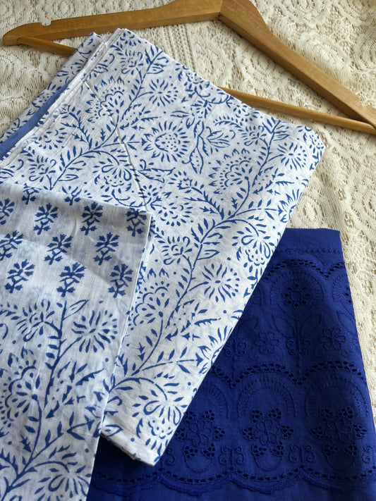 Cotton kurta hakoba bottom mulmul dupatta