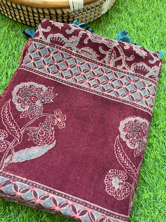 Handwoven ajrakh shawl