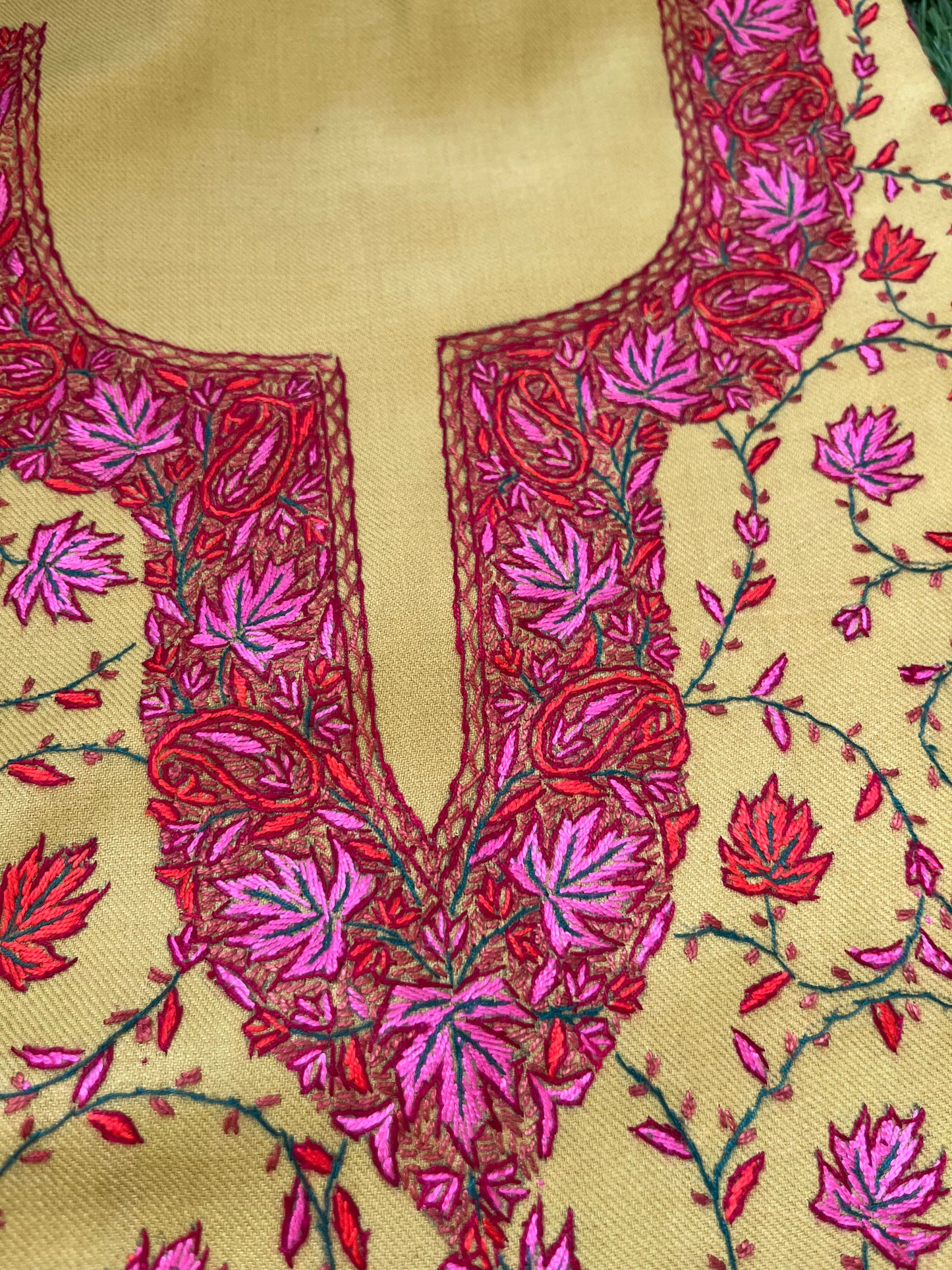 Sozni- Woollen hand embroidered suit