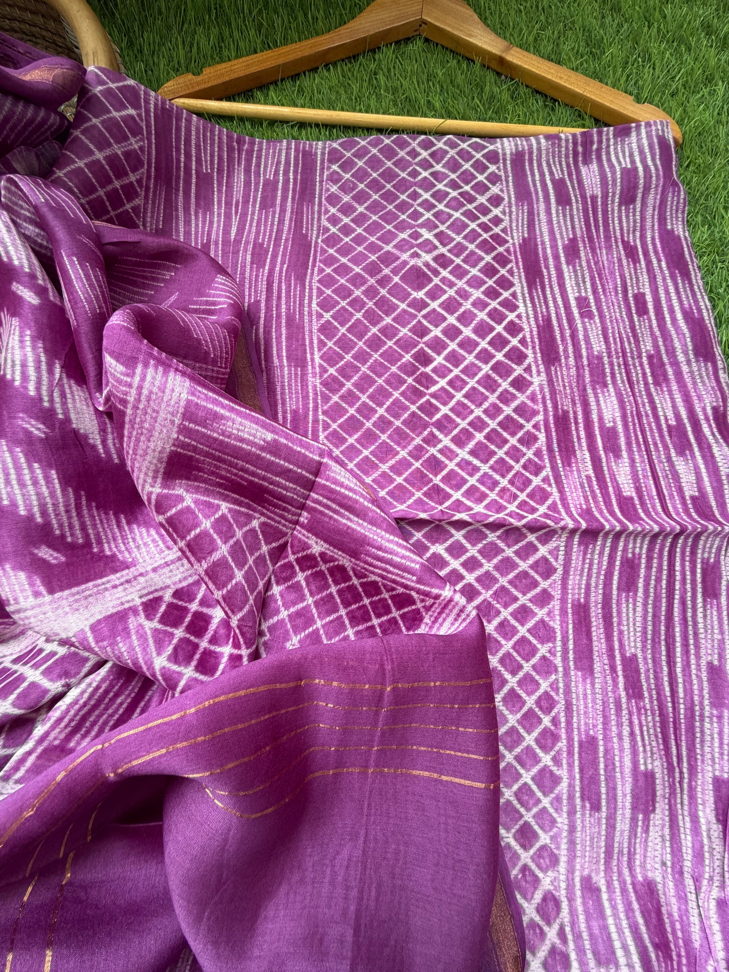 Chanderi Shibori kurta dupatta