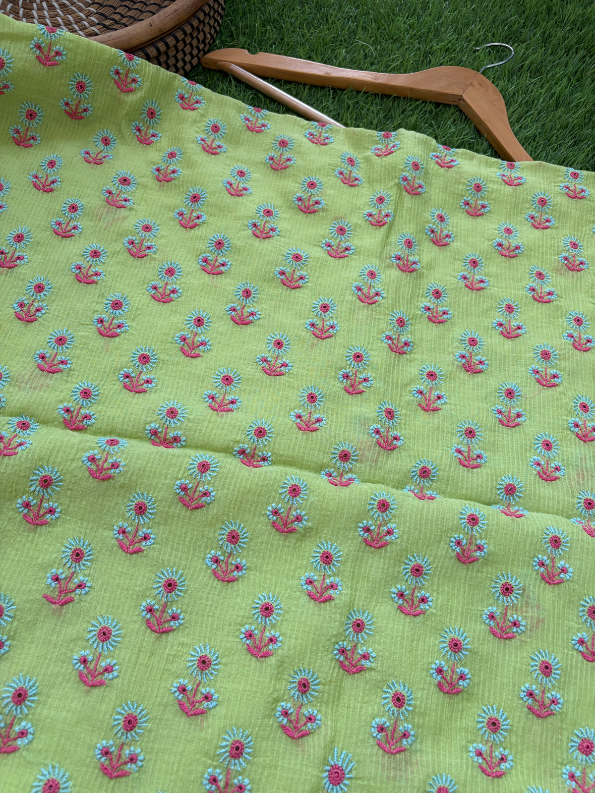 Chanderi Chikankari Kurta Dupatta