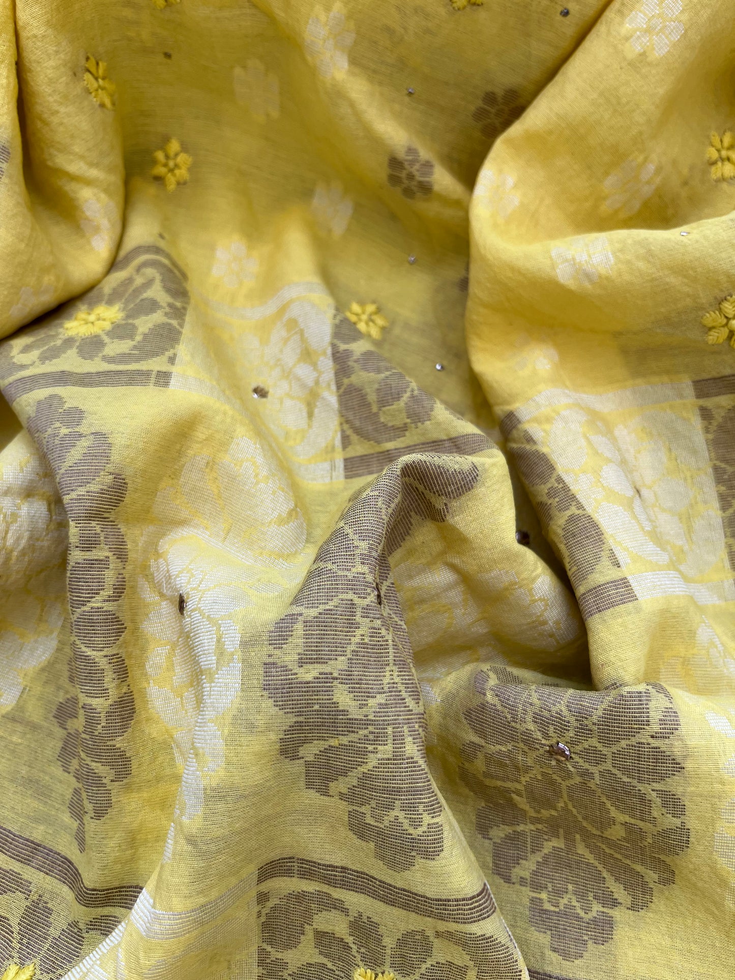 Cotton mercerised ikkat kurta chikankari dupatta