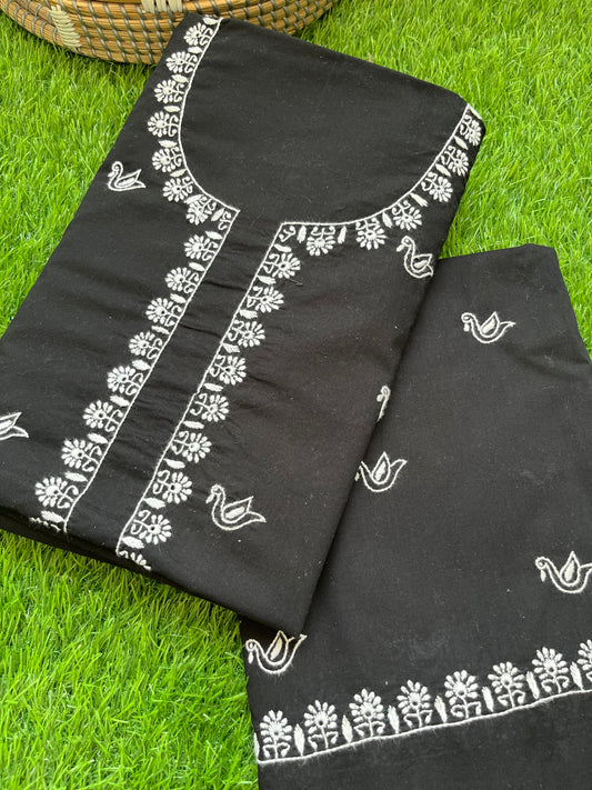 Cotton chikan kurta bottom