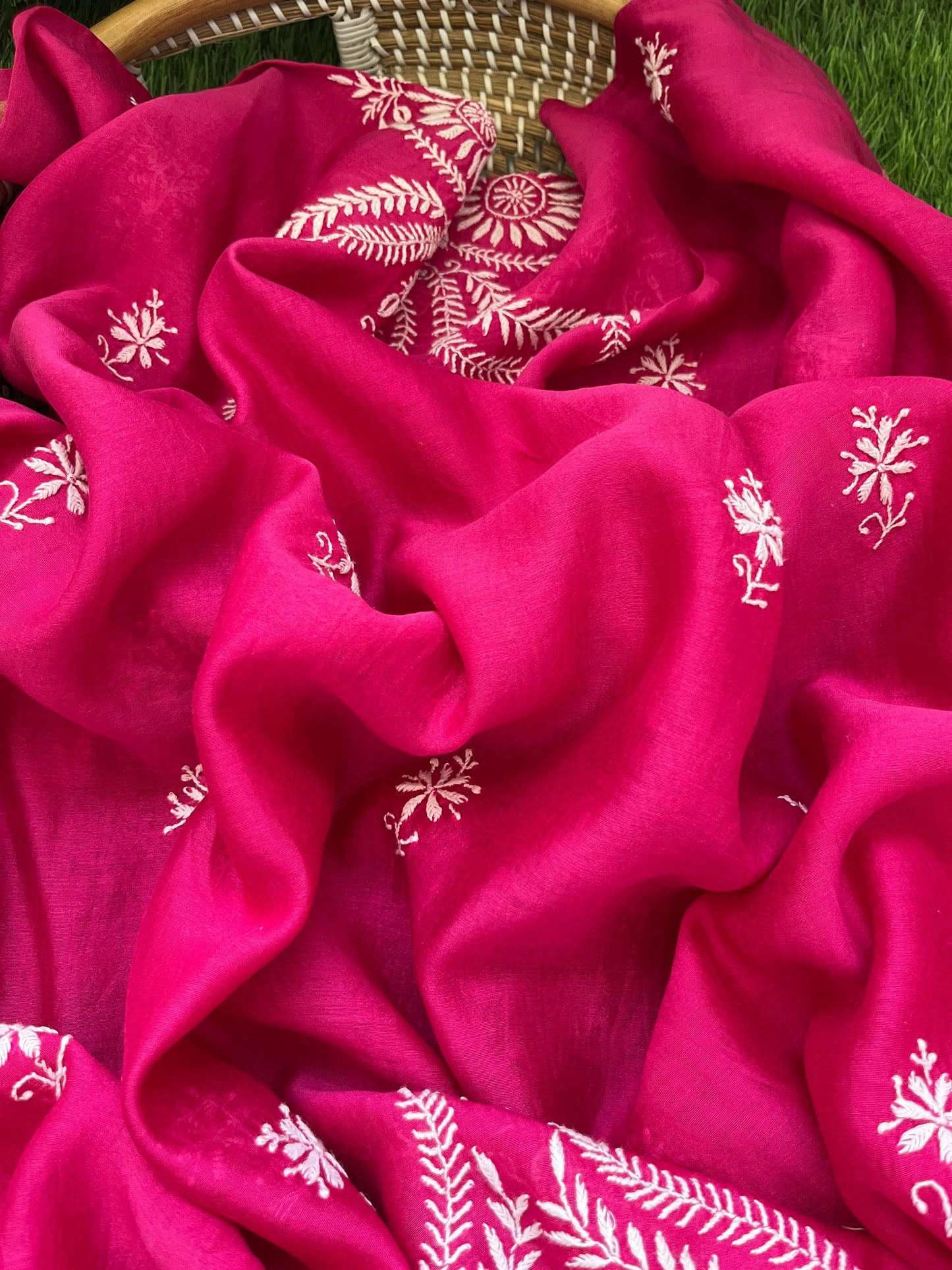 Jaamdani kurta chikankari dupatta