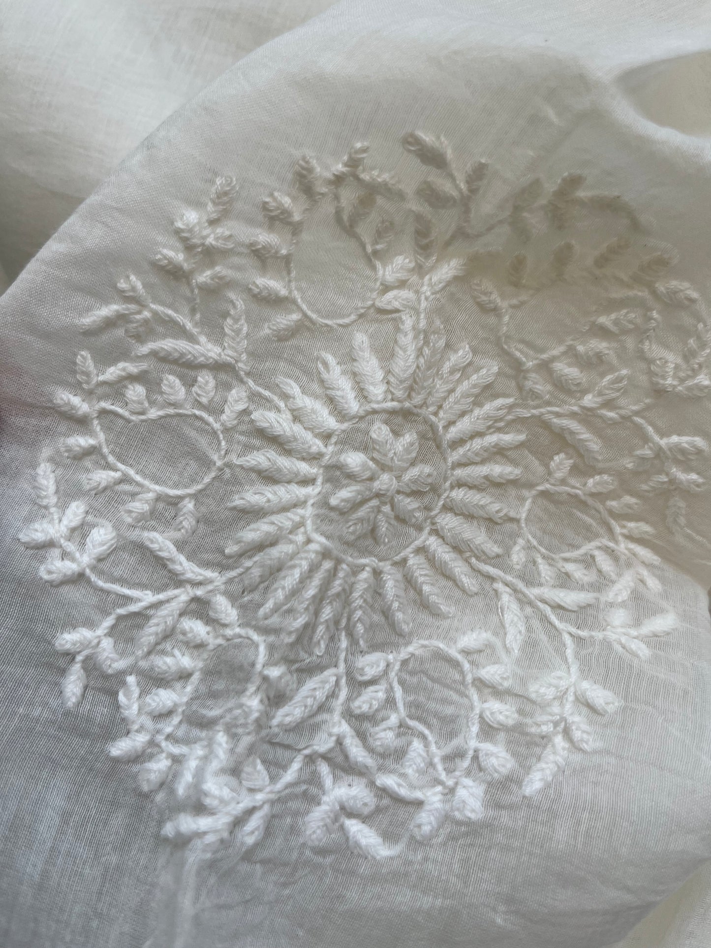 Chanderi chikankari kurta