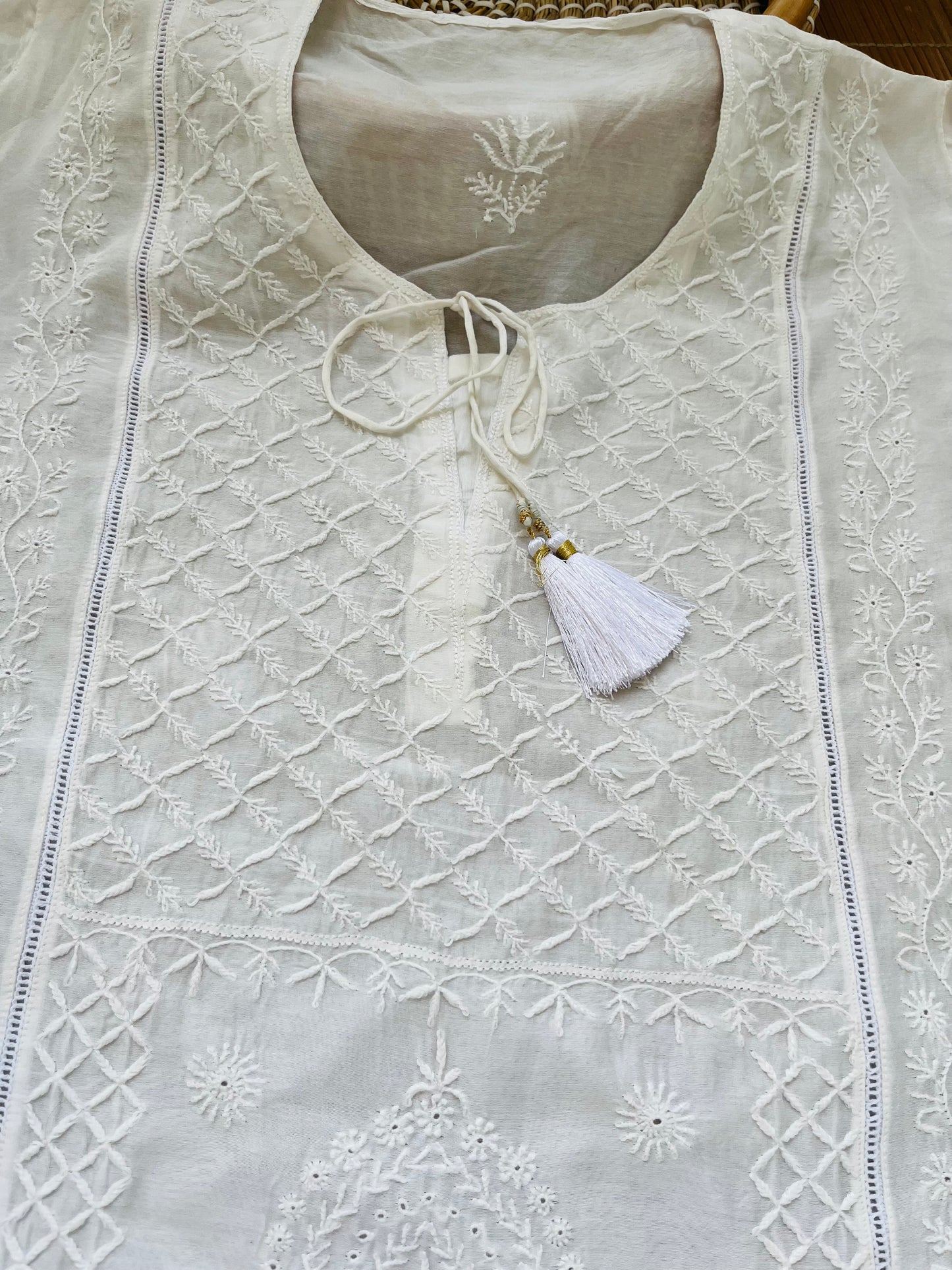 Chanderi Chikankari Kurta Dupatta