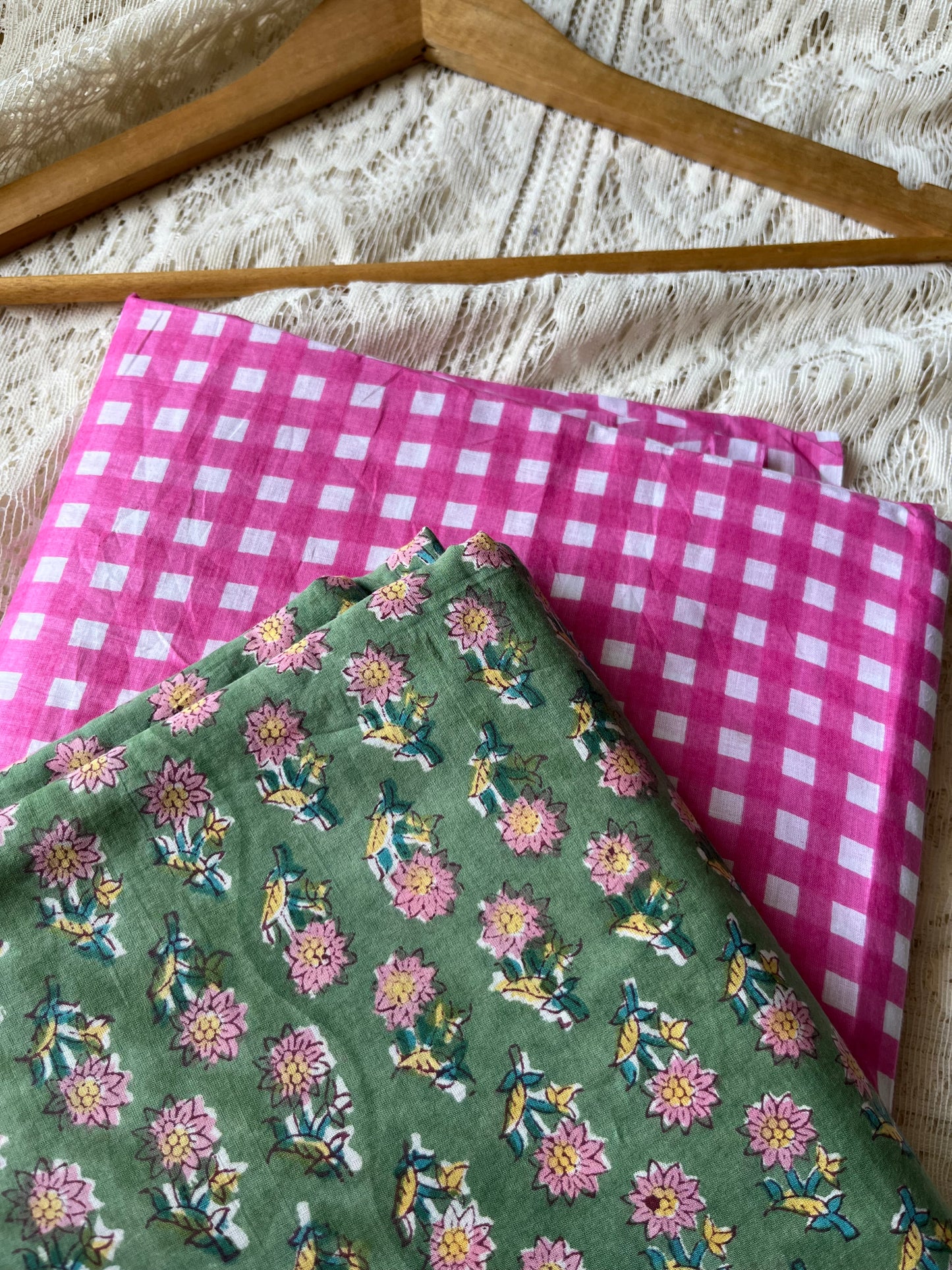 Check Cotton kurta Bottom