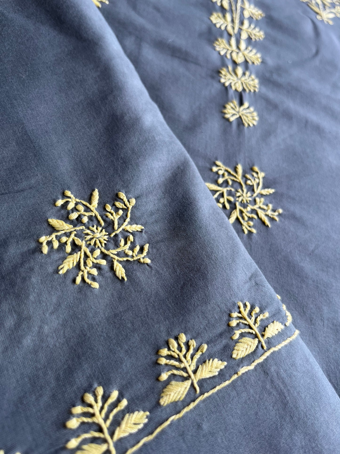 Cotton chikan kurta bottom