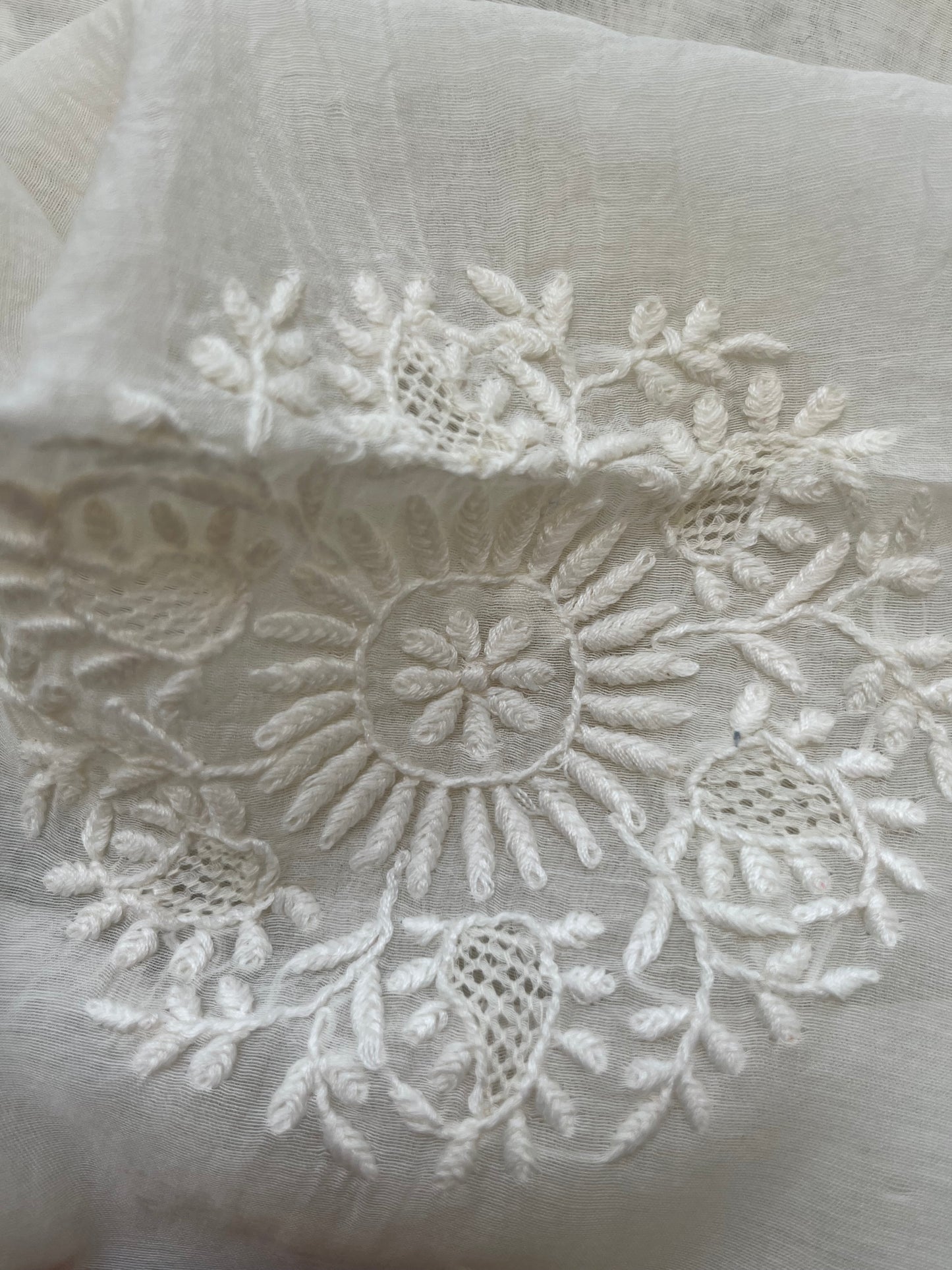 Chanderi chikankari kurta