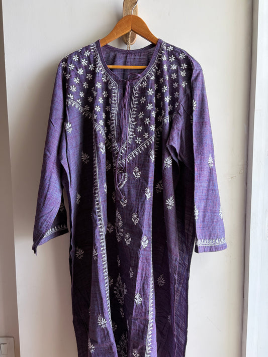 Rozana: Mangalgiri Cotton chikankari kurta