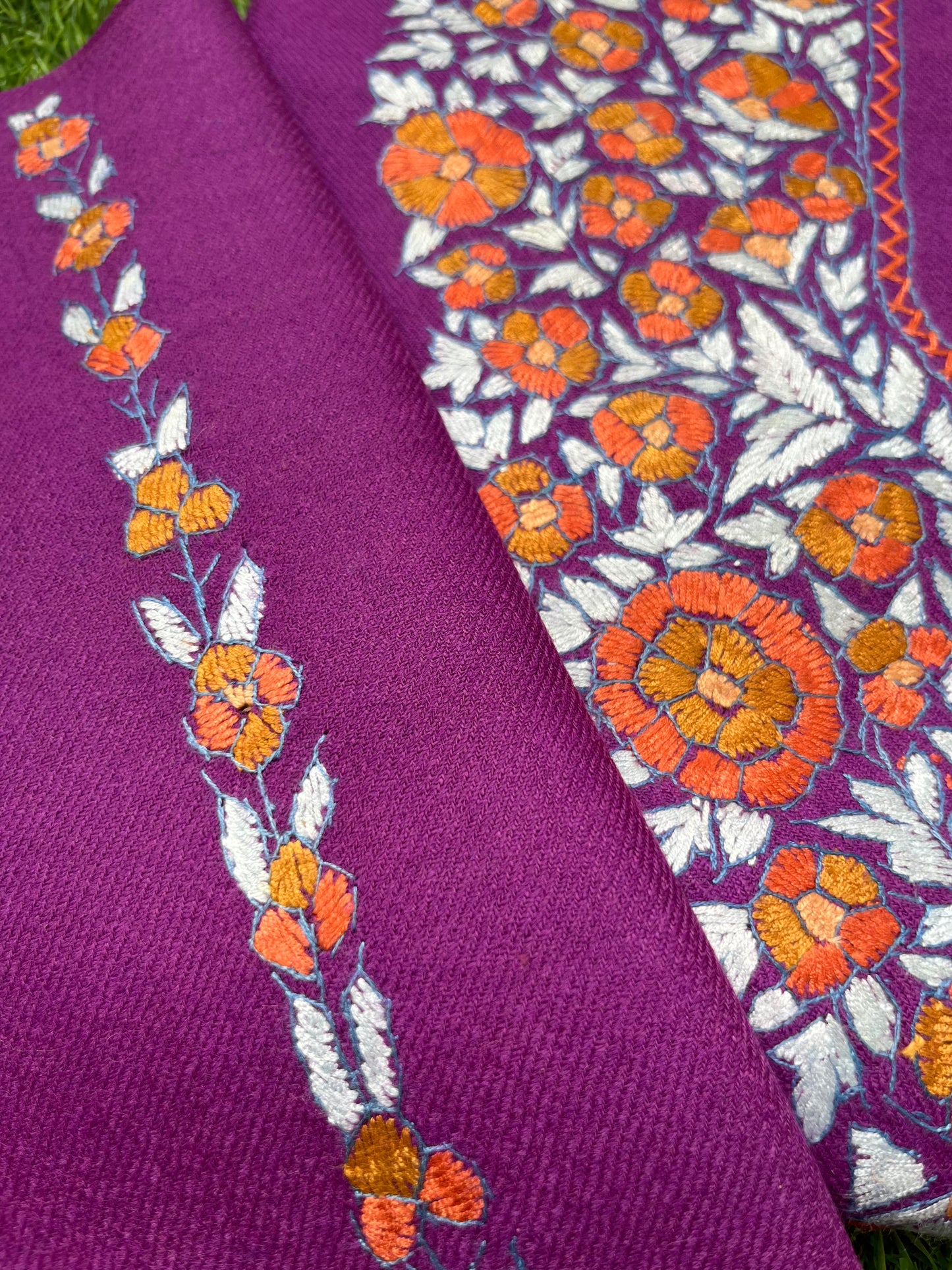 Woollen hand embroidered suit