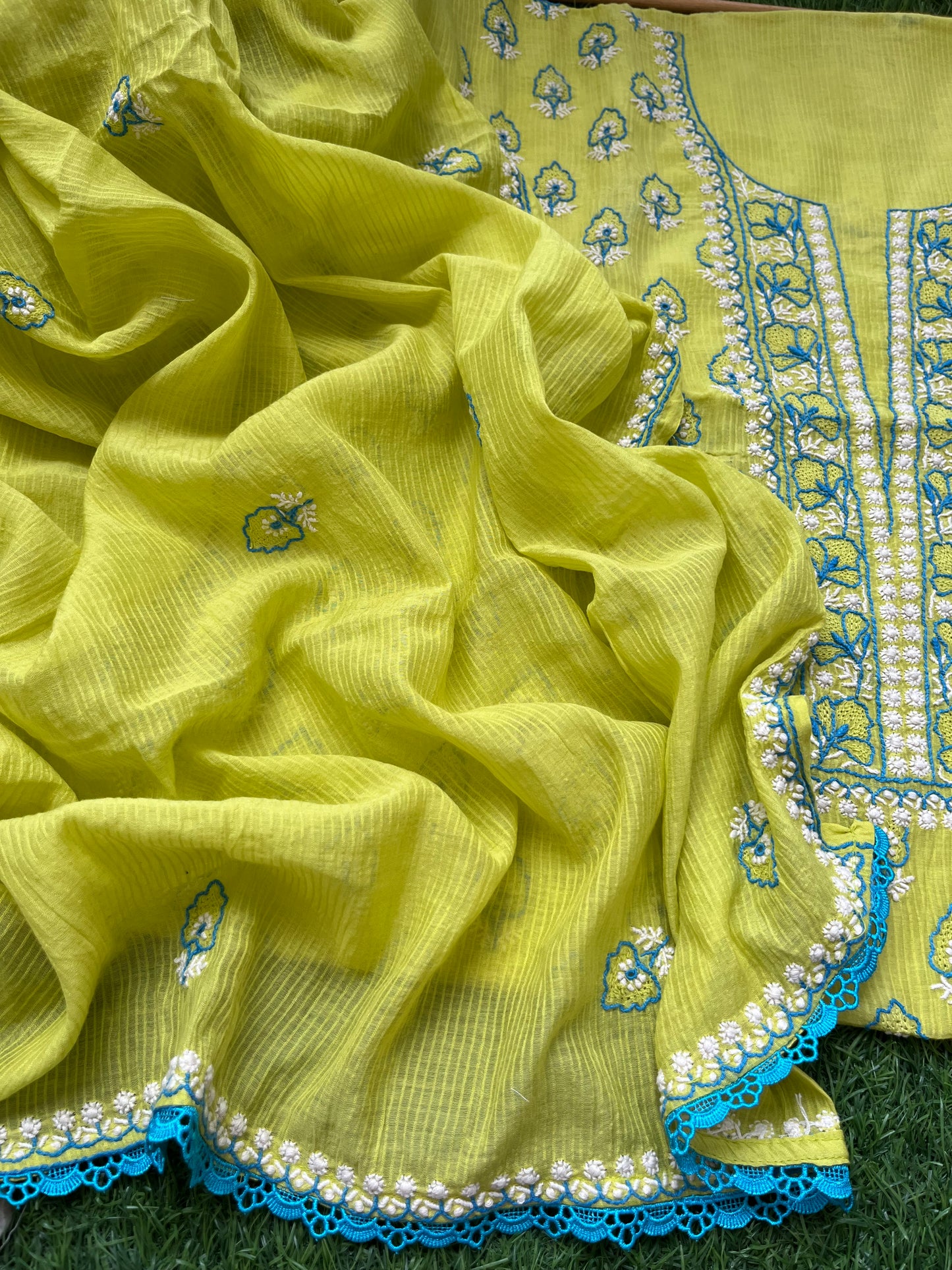 Chanderi Chikankari Kurta Dupatta