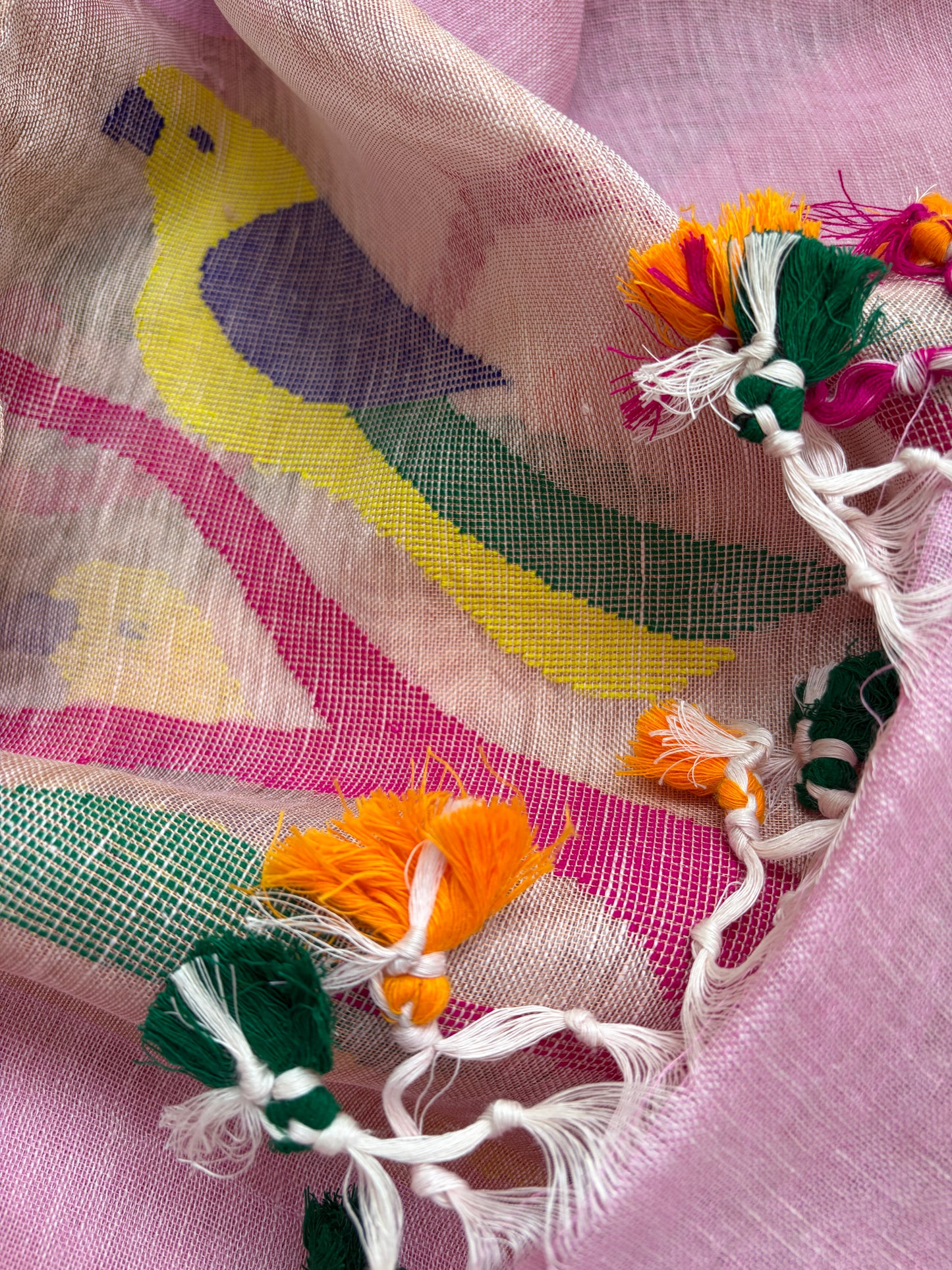 Linen Jaamdani kurta dupatta