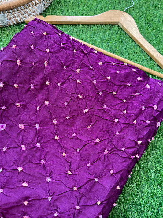 Modal Silk bandhani fabric