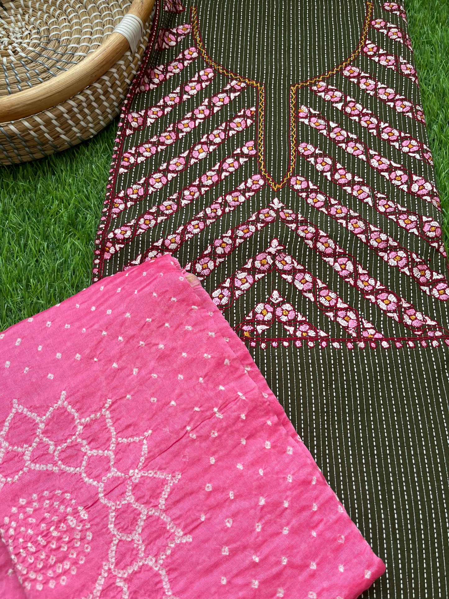 Cotton kashmiri work kurta