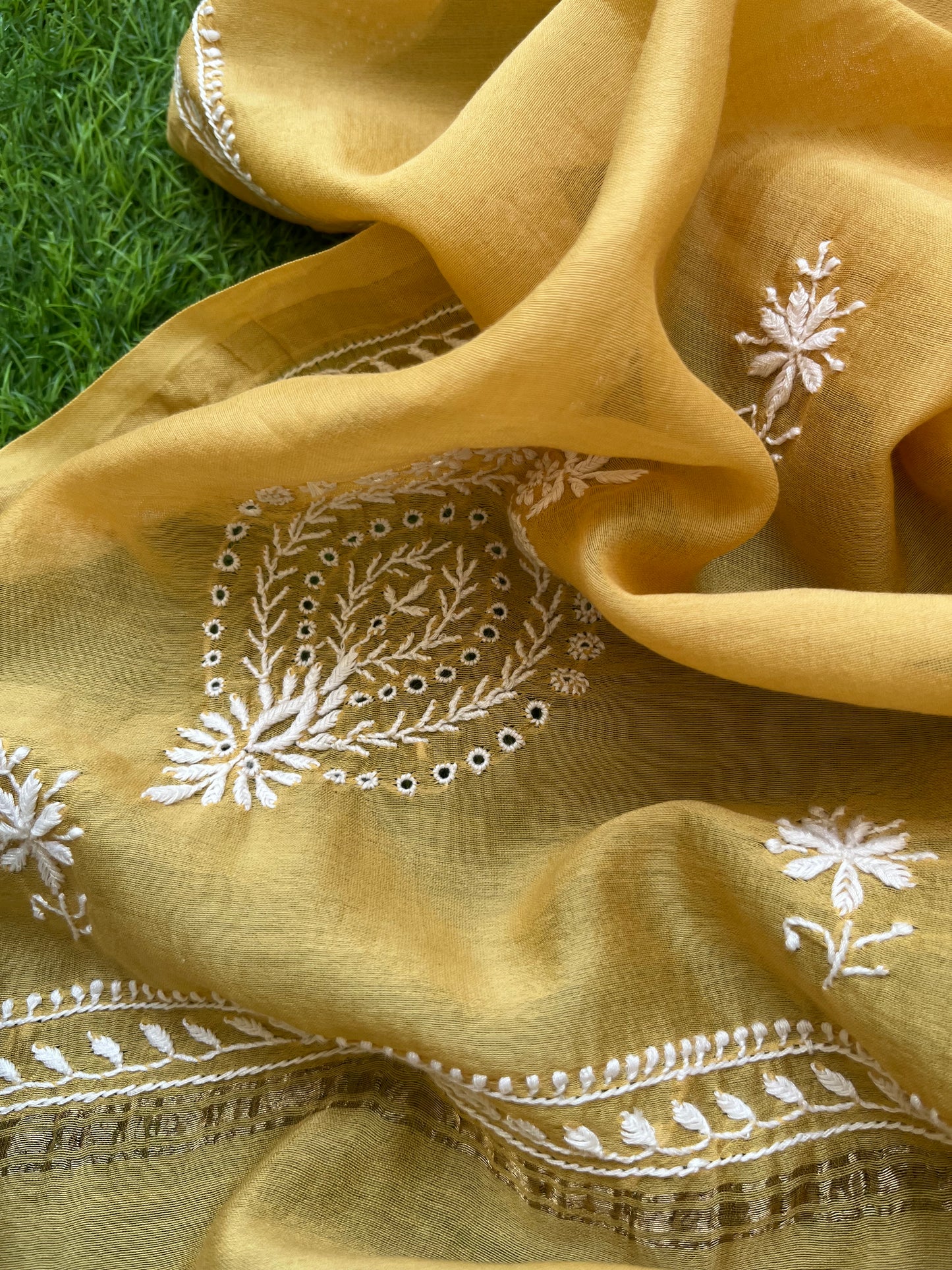 Jaamdani kurta chikankari dupatta