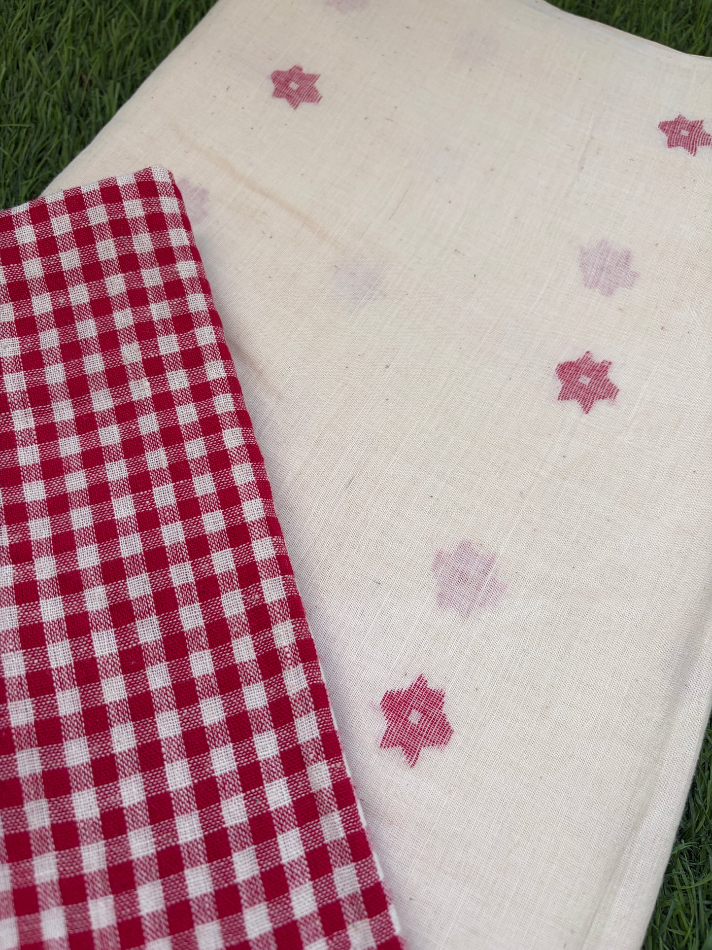 Kala Cotton checks jaamdani kurta Bottom