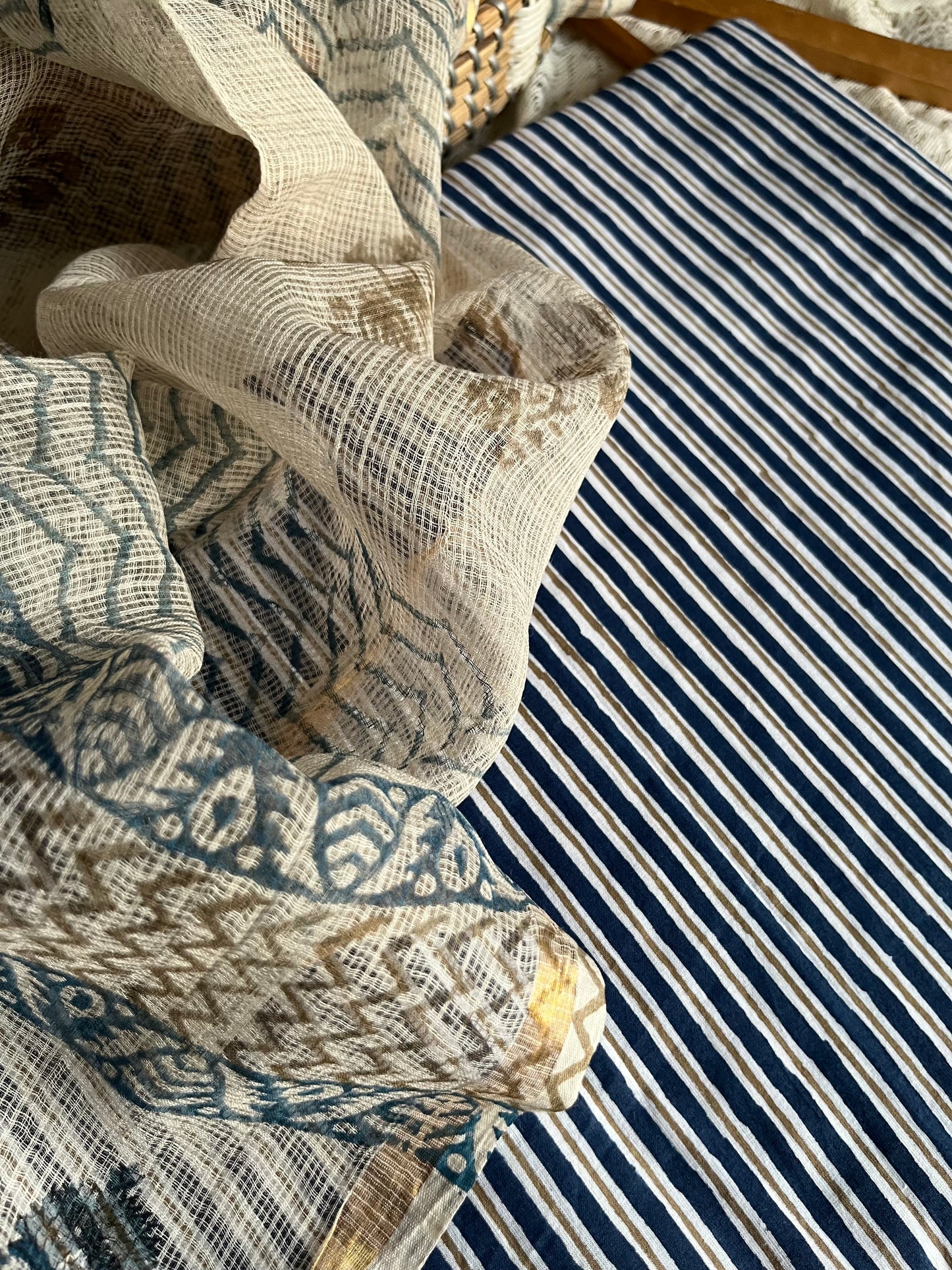 Cotton kurta bottom Kota Doria dupatta