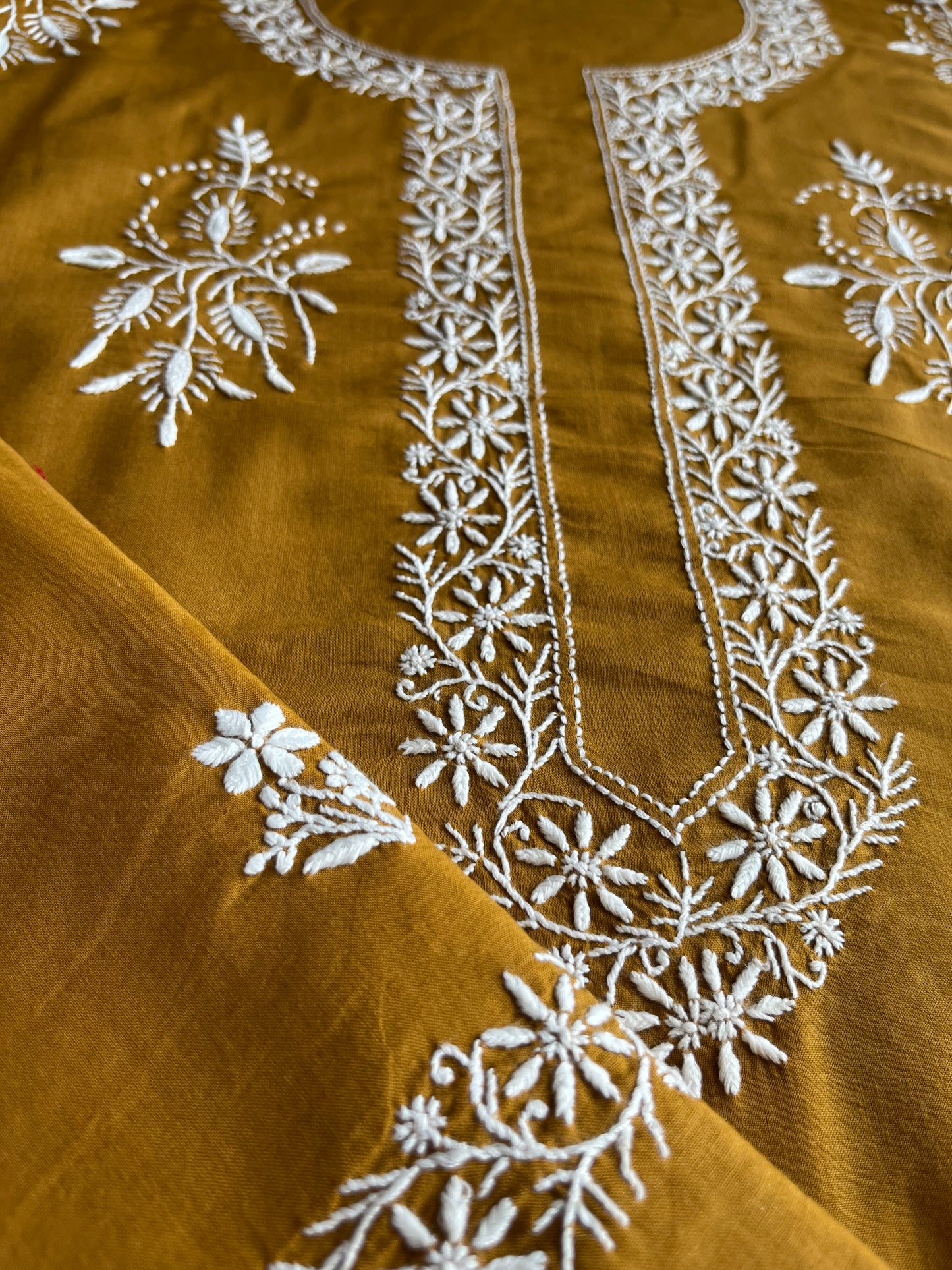 Cotton chikan kurta bottom