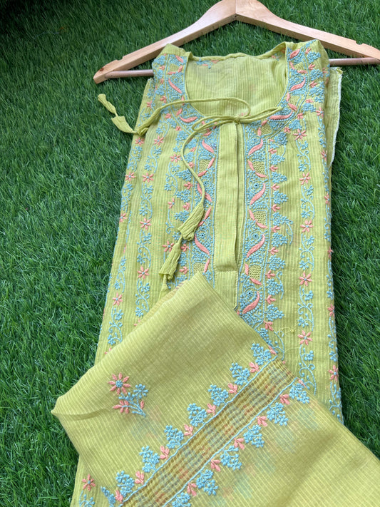 Chanderi Chikankari Kurta Dupatta