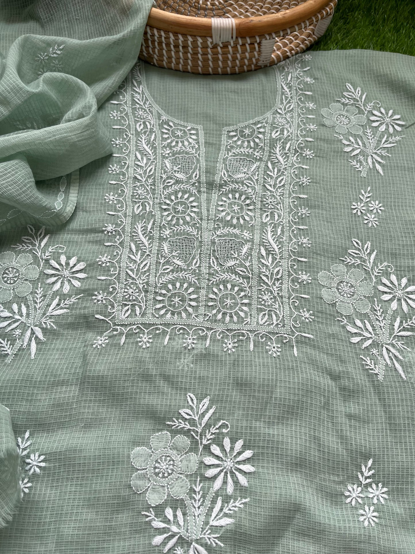 Kota Chikankari Kurta Dupatta