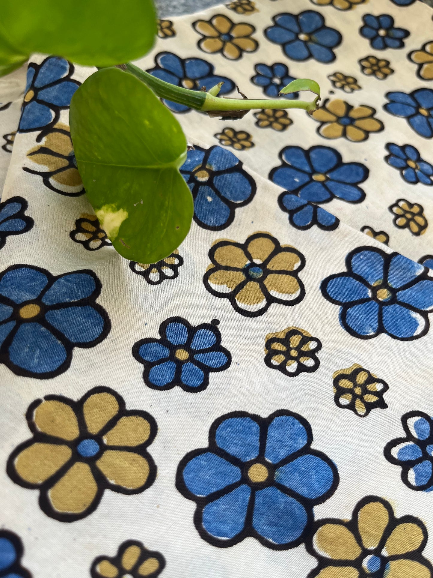 Modal Silk ajrakh fabric